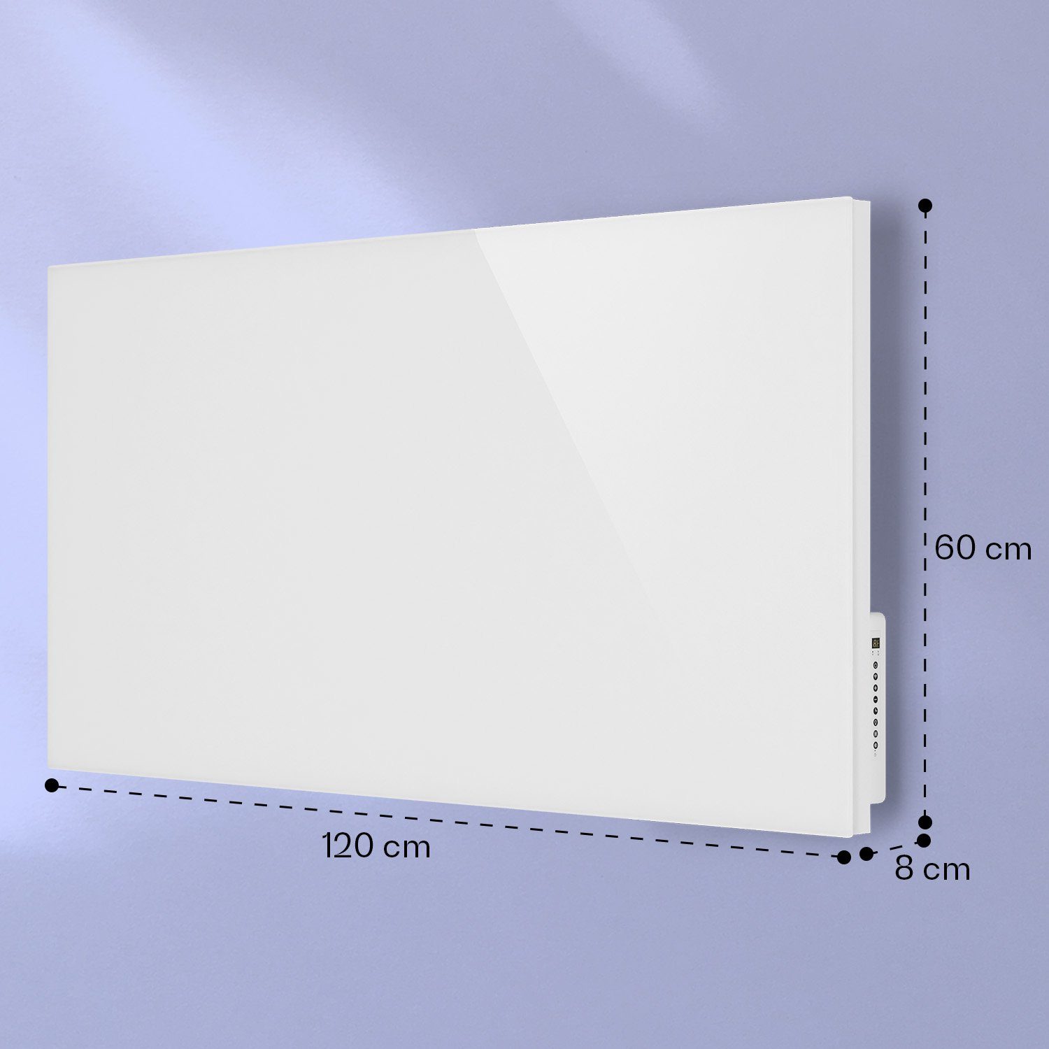 Infrarot 2-in-1 Klarstein 1000 mit elektrischer Mojave Thermostat Heizkörper Wärmestrahlung Heizgerät, Weiß smart Heizung