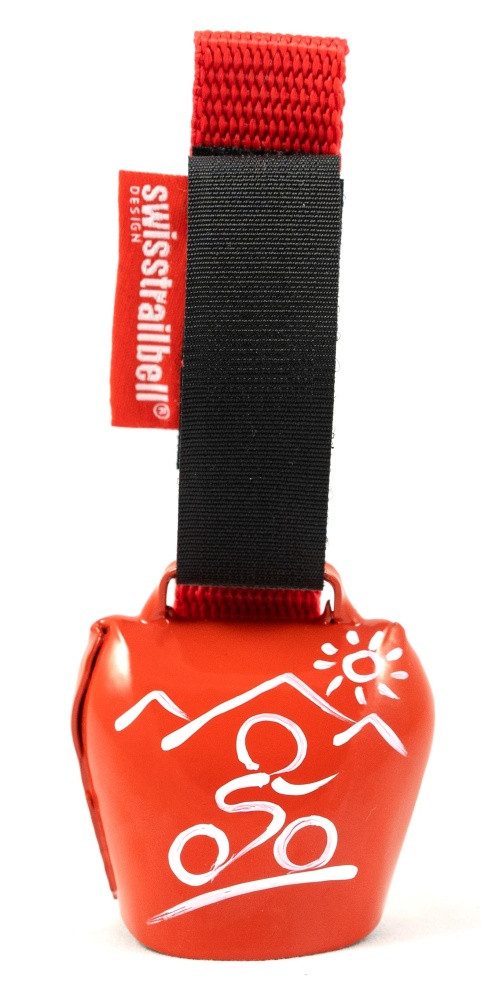 Fahrradklingel fresh Colour-Edition: Rot, weißer MTB, rotes Band, Trailbell