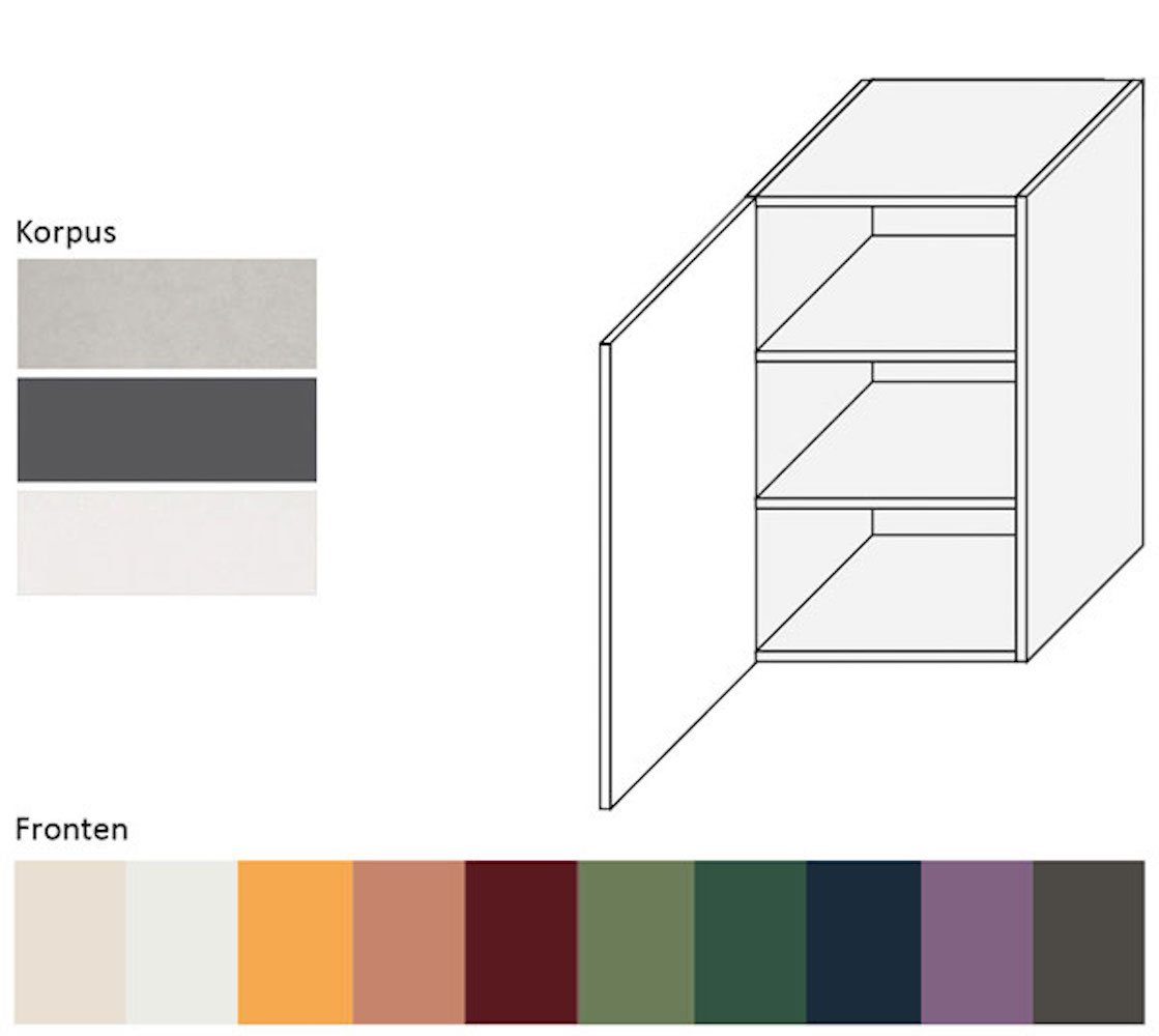 Feldmann-Wohnen Klapphängeschrank Tivoli 1-türig Korpusfarbe RAL Front- 45cm matt wählbar signalweiß (Tivoli) und 9003