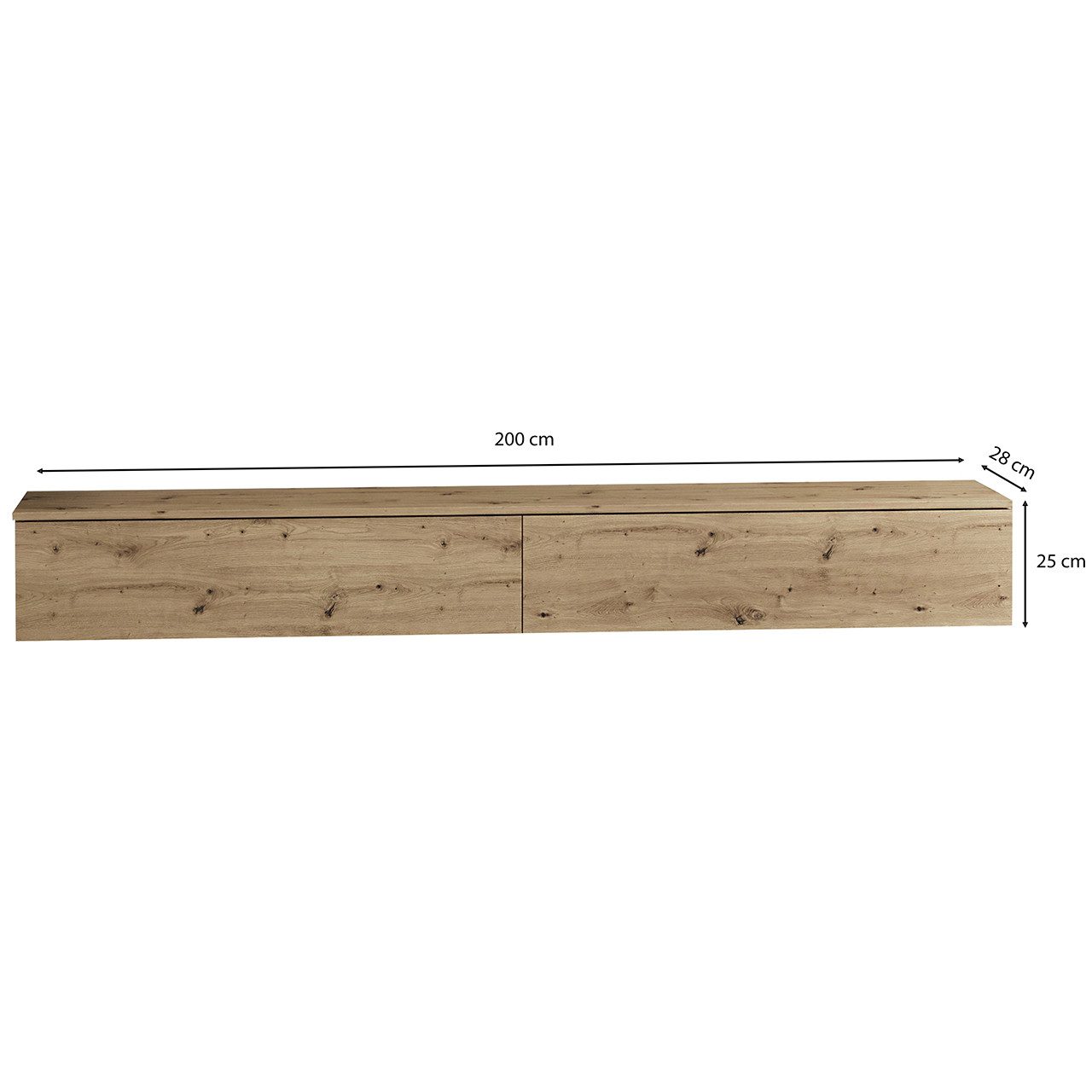 MOEBLINE Lowboard TV Schrank Kommode 200 FIVO 01 Artisan Eiche günstig online kaufen