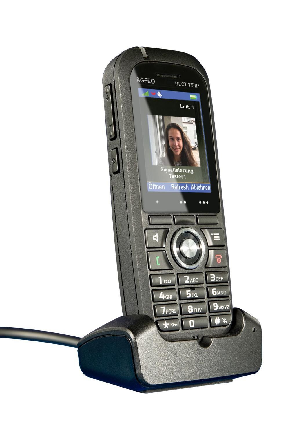 Agfeo 75 AGFEO DECT schwarz IP Festnetztelefon