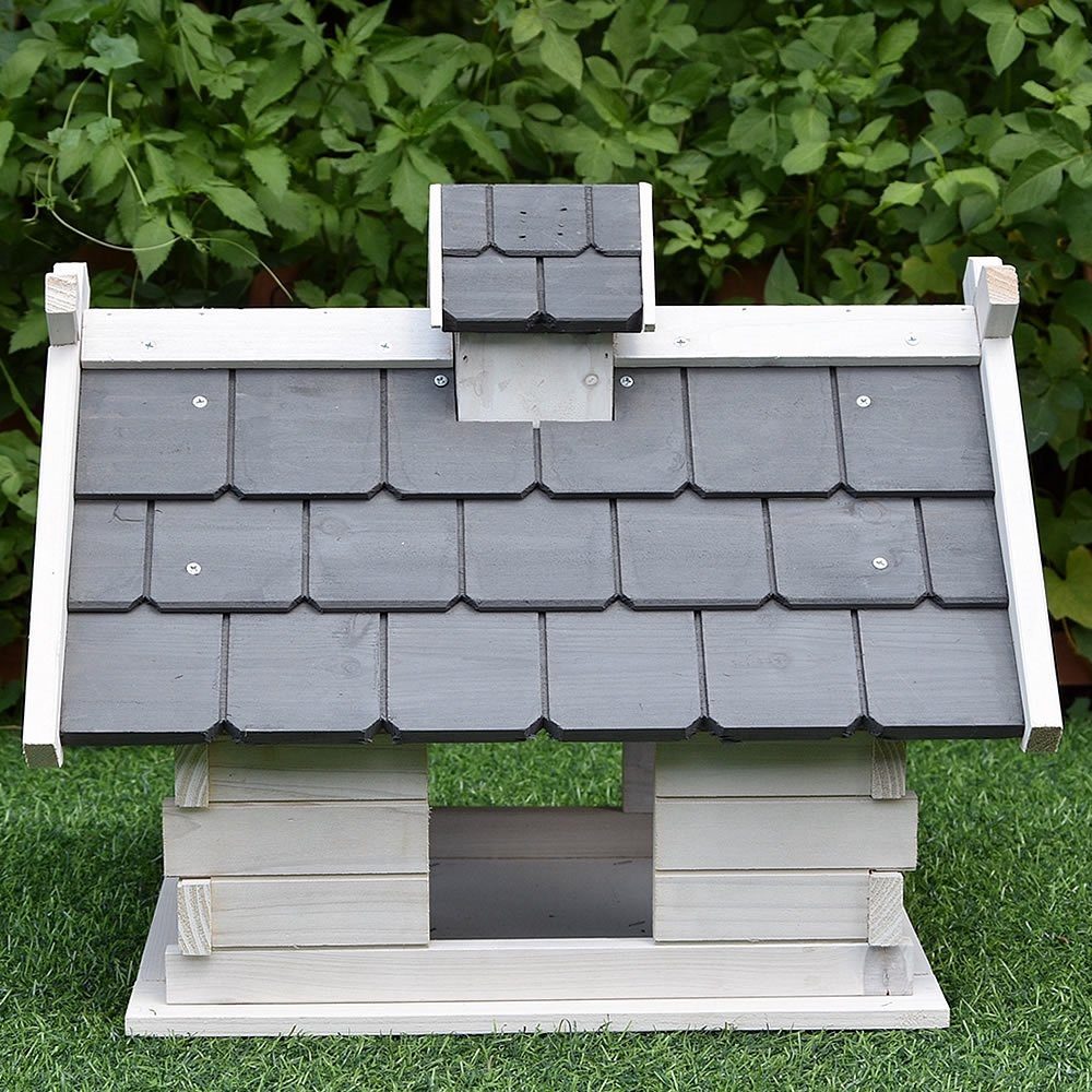 Mucola Vogelhaus Vogelvilla Grau Weiß Holz günstig online kaufen