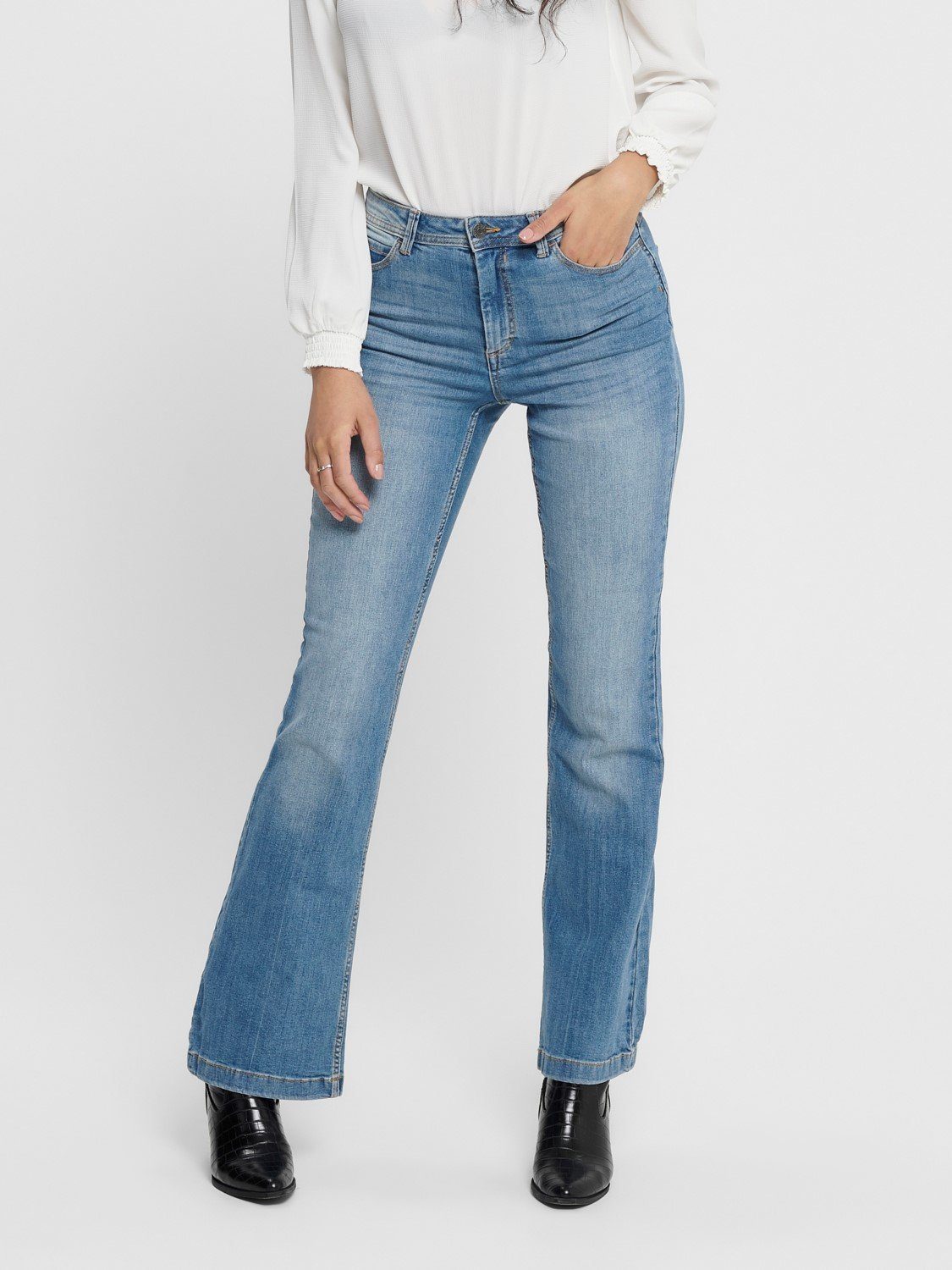 JACQUELINE de YONG Schlagjeans Flare Jeans JDYNWFLORA Denim High Waist Schl günstig online kaufen