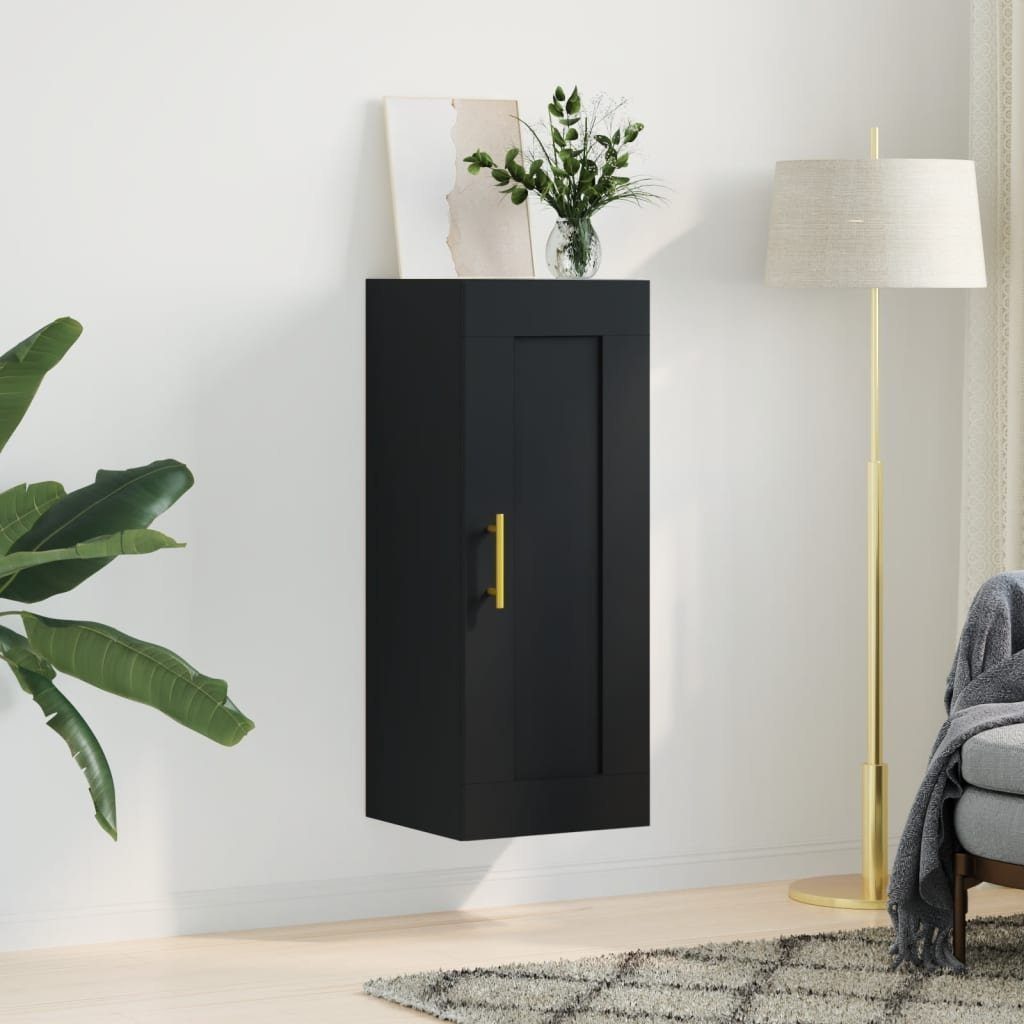 vidaXL Hängeschrank Wandschrank Schwarz 34,5x34x90 cm günstig online kaufen