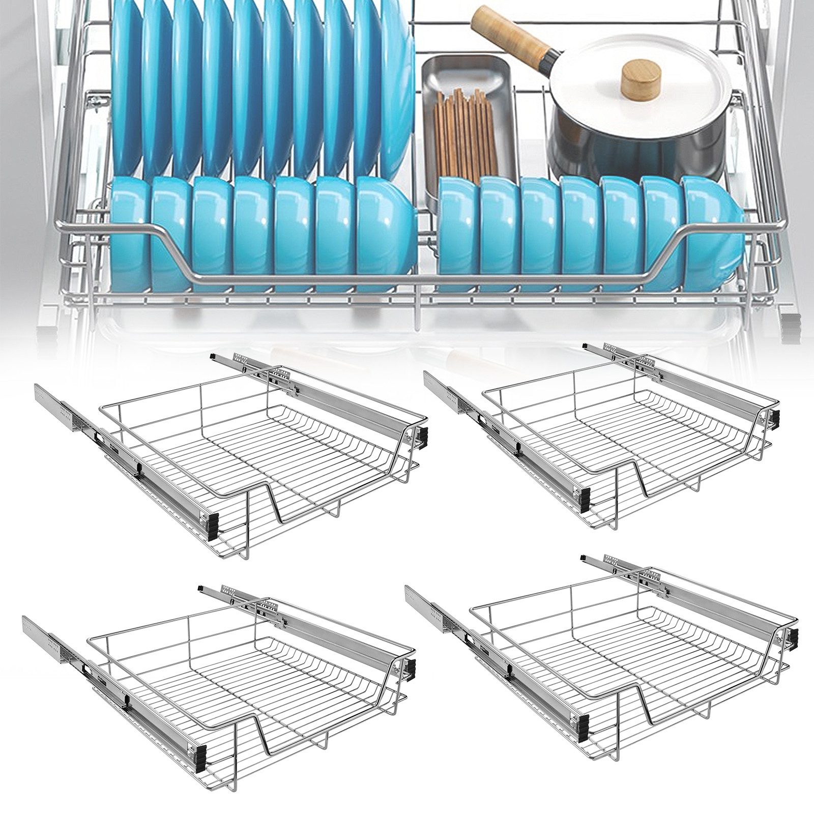 FIVMEN Schublade Schubkasteneinsatz Küchenschrank Teleskopschublade Korbaus günstig online kaufen