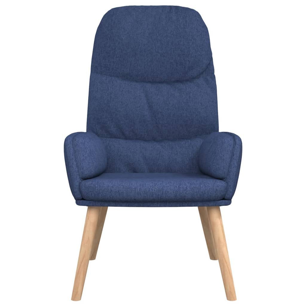 vidaXL Sessel Relaxsessel Loungesessel Sessel Polsterstuhl Blau Stoff