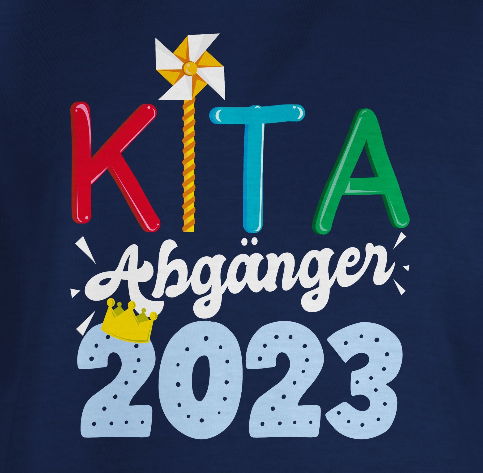 Shirtracer T-Shirt Geschenke Kita Blau Abgänger Schulanfang Junge Einschulung 2023 I Navy 1