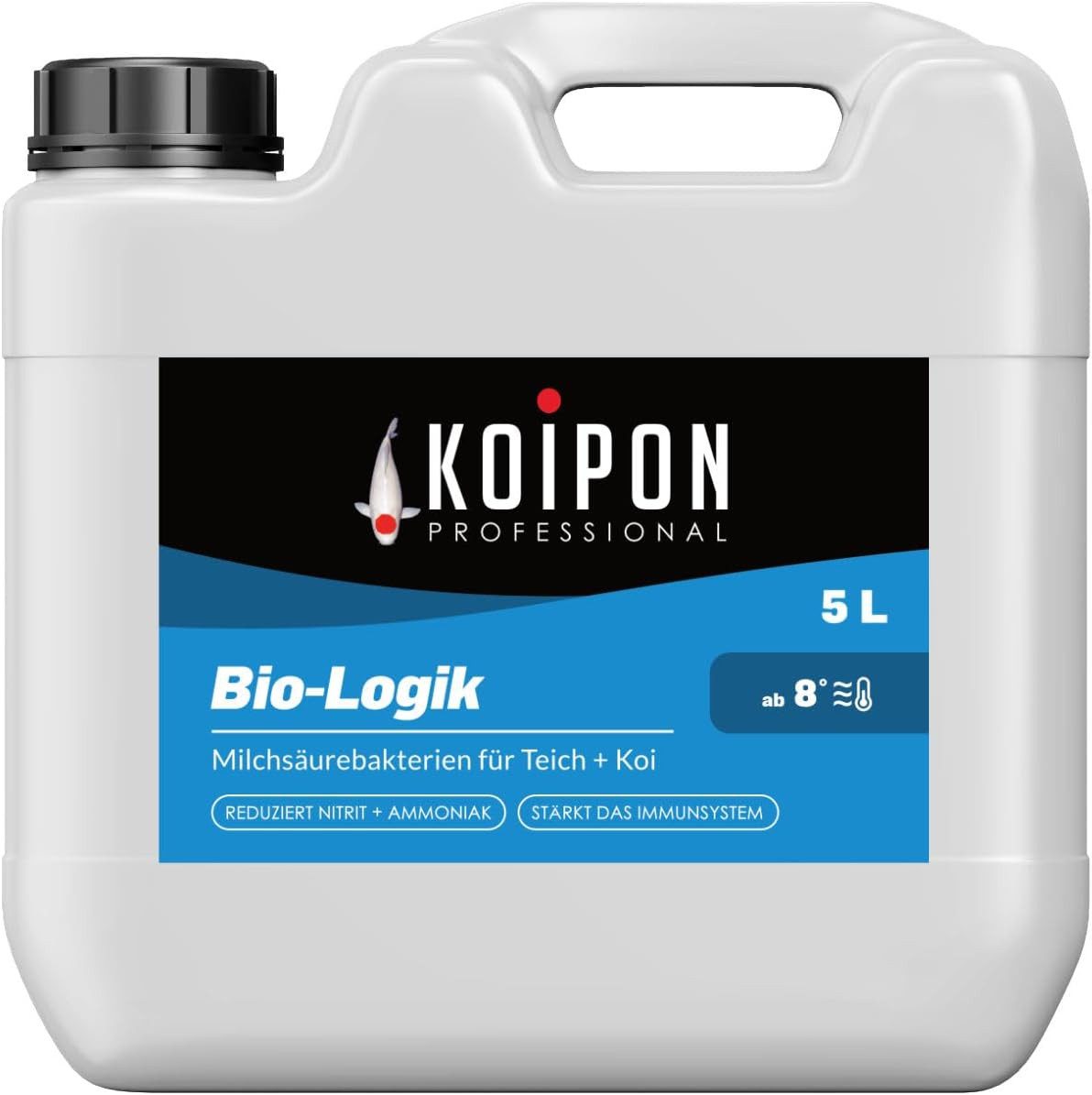 KOIPON Teichpflege Bio-Logik Milchsäurebakterien, 100% biologisch, 3,5 Mio. Bakterien pro ml, Für alle Filterarten