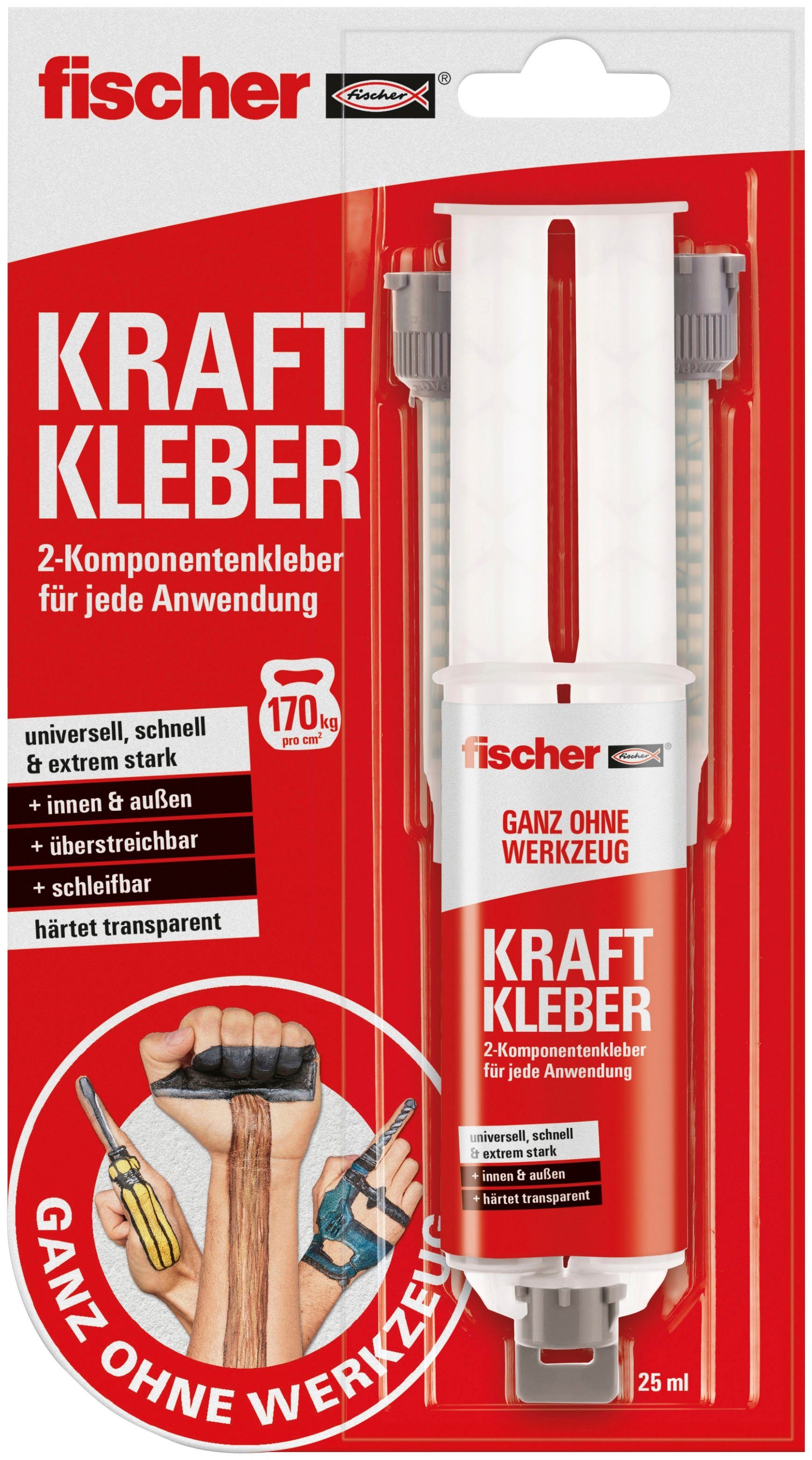 fischer Montagekleber (545865), (1-tlg), 1 x Kraftkleber 25 ml