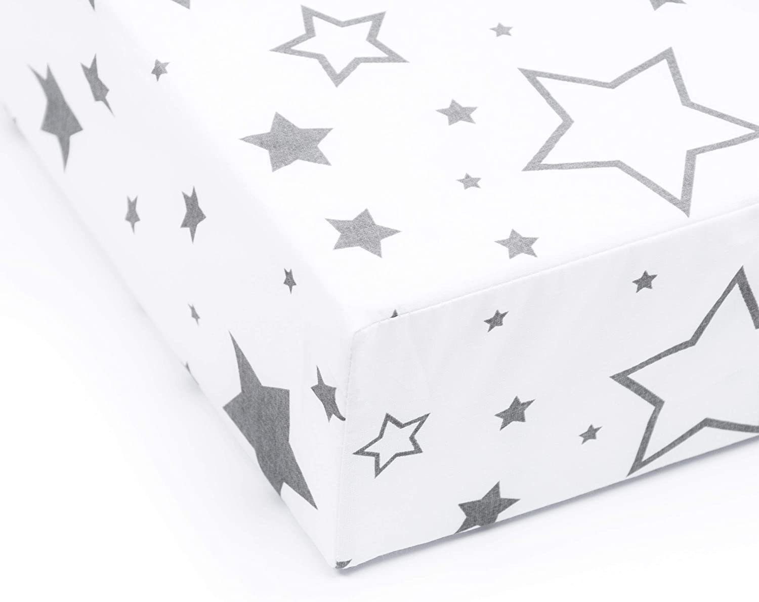 Amilian Spannbettlaken Spannbetttuch für Babybett Kinderbett Baby 100% Baumwolle 140x70 cm, Gummizug: an den Ecken, in vielen Mustern erhältlich