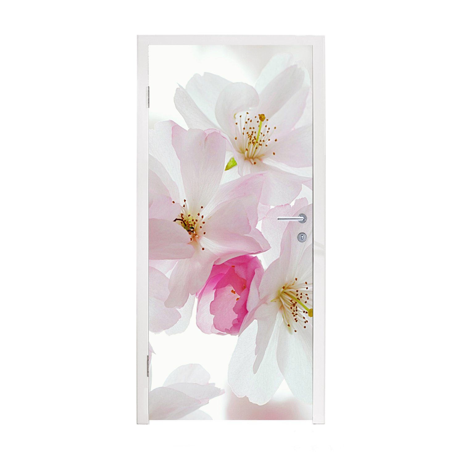 MuchoWow Türtapete Kirschen - bedruckt, Matt, für Blüte, Fototapete 75x205 St), cm Tür, (1 Türaufkleber