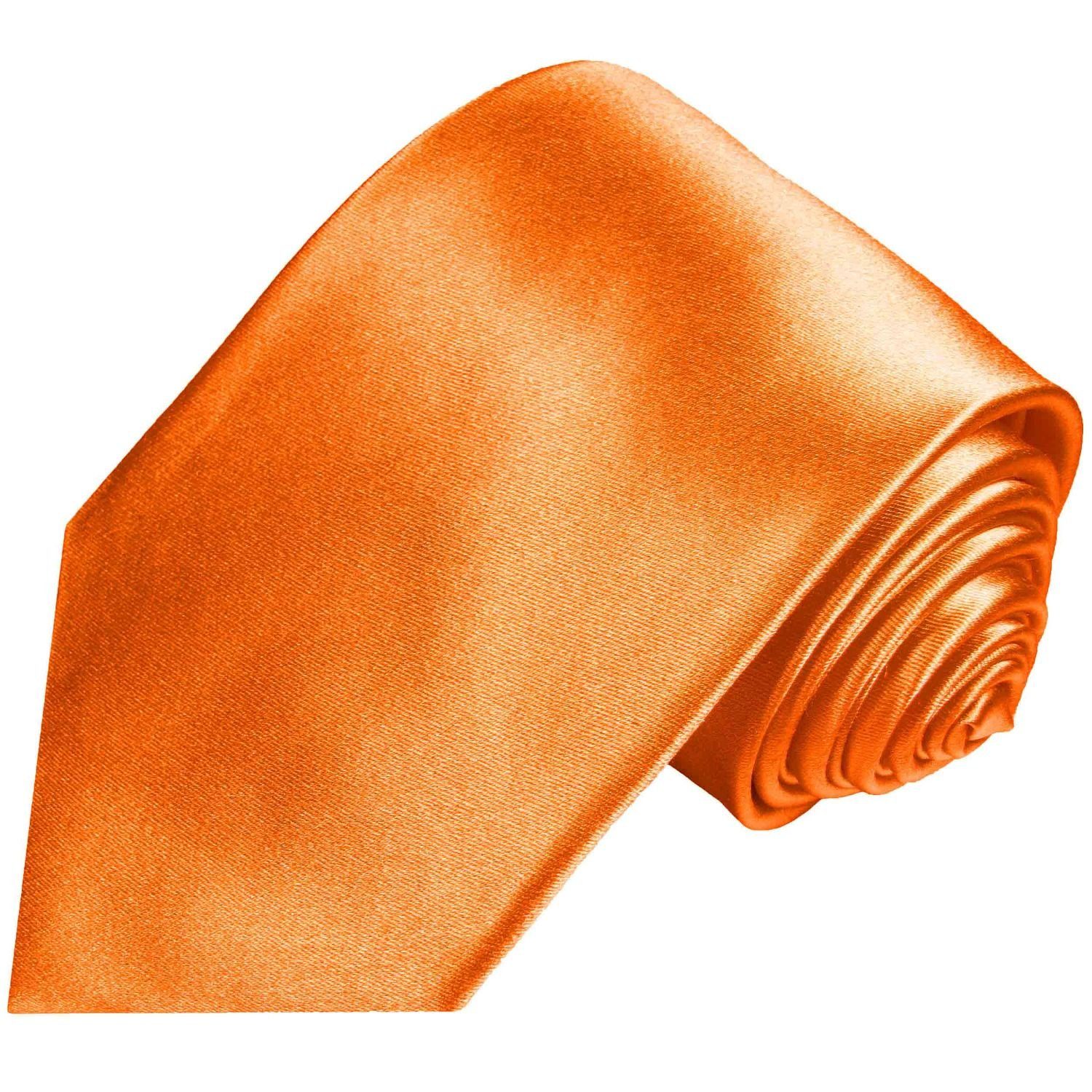 Paul Malone Krawatte für Herren Uni Krawatte Orange