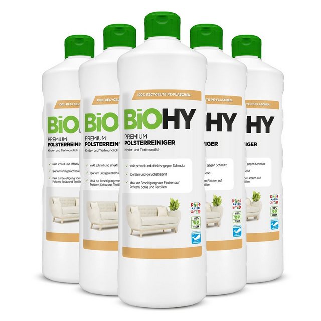 BiOHY BiOHY Premium Polsterreiniger 6er Pack (6 x 1 Liter Flasche) Polsterreiniger (6-St)