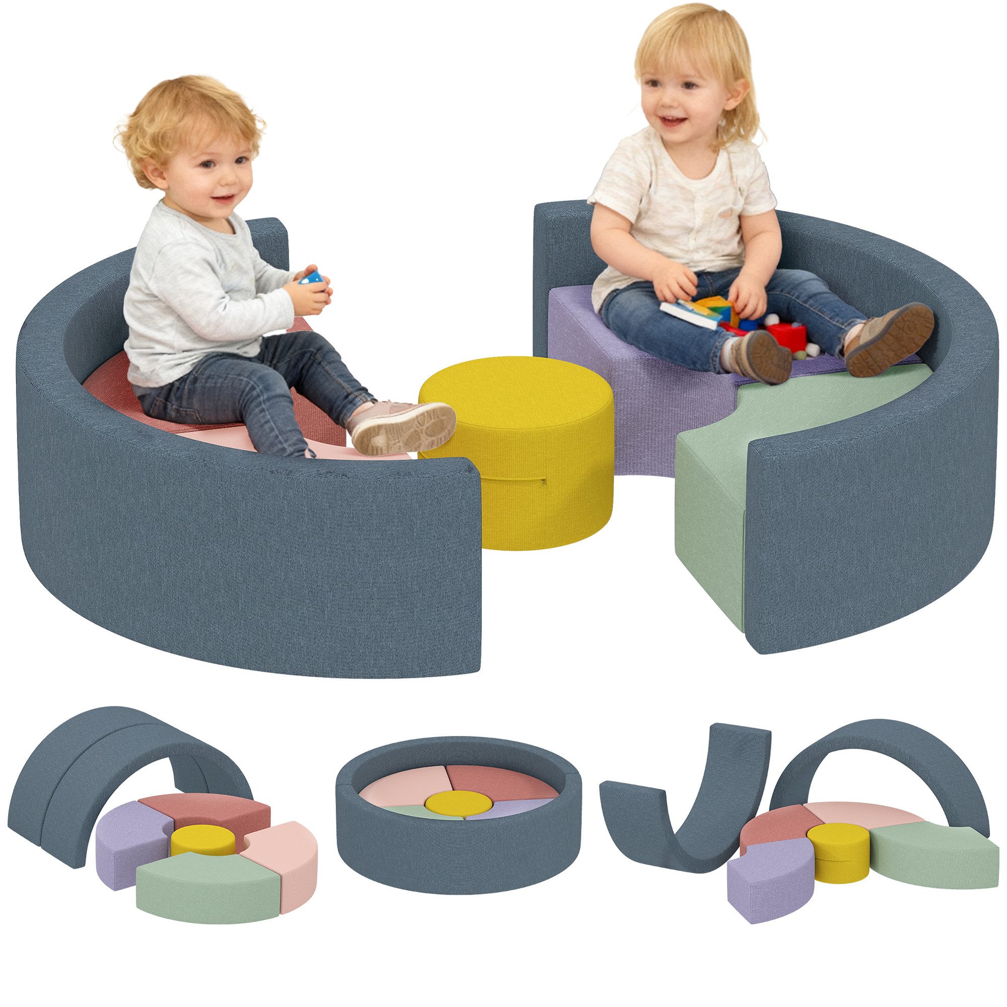 Abnehmbare Reißverschlussbezüge Spielbausteine