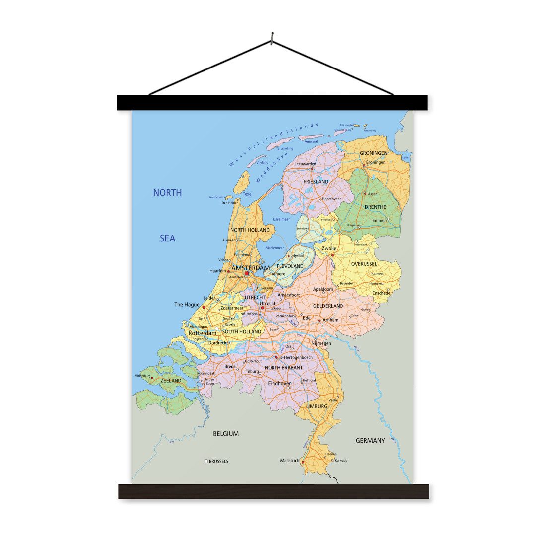 MuchoWow Poster Englische Karte - Niederlande günstig online kaufen