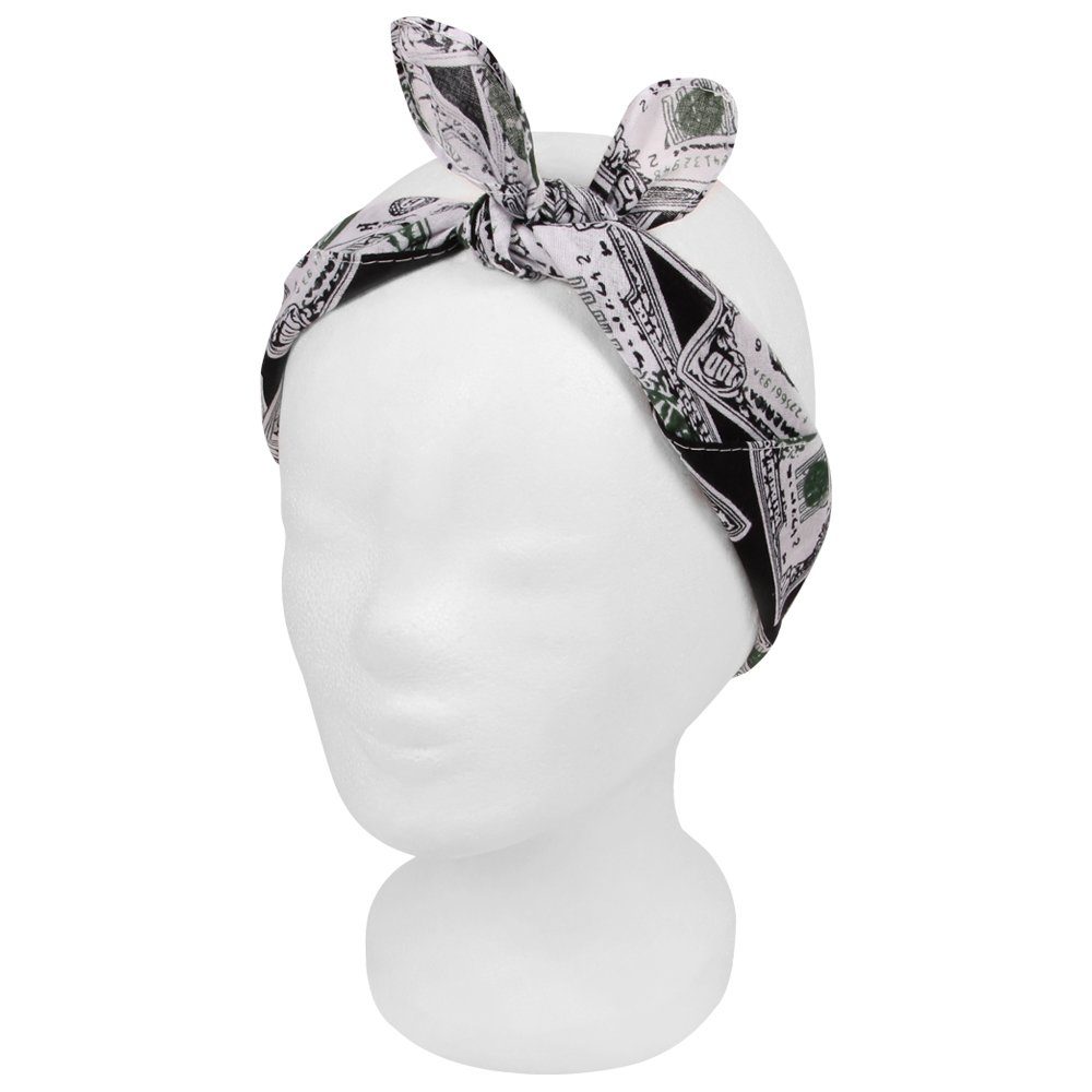 Bandana Bandana Halstuch Kopftuch Design: 100% Baumwolle Farbe: schwarz, Design Goodman Geldscheine