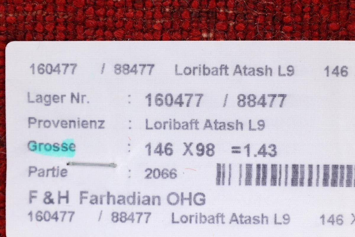mm Handgeknüpfter Atash Loribaft Moderner, rechteckig, 12 Orientteppich Gabbeh Trading, Nain Höhe: 97x147 Perser