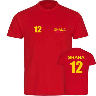 multifanshop T-Shirt Kinder Ghana - Trikot 12 - Boy Girl