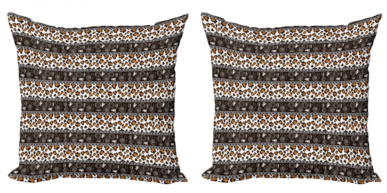 Digitaldruck, Modern Doppelseitiger Abakuhaus Kissenbezüge afrikanisch Stück), Cheetah-Haut-Kreise (2 Accent