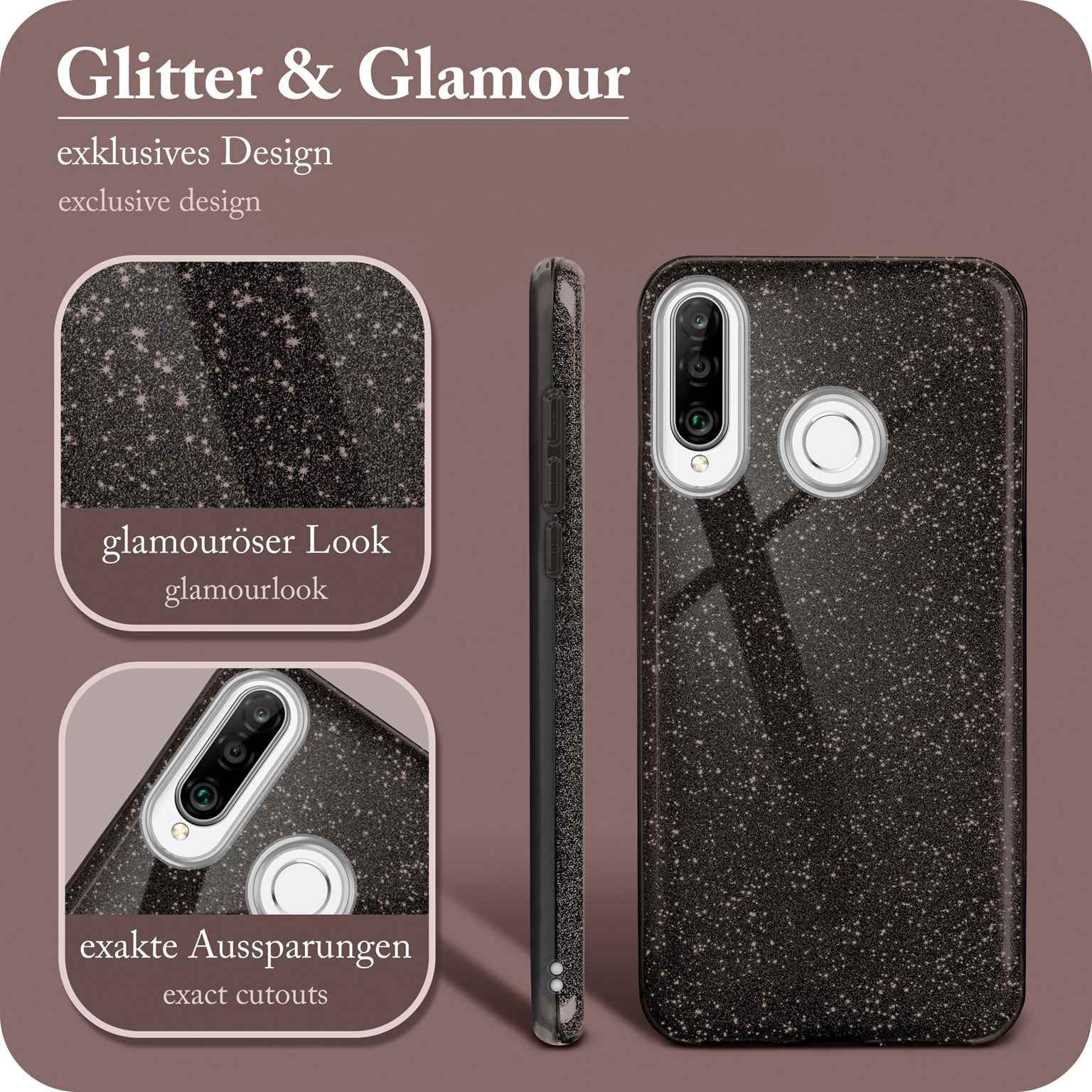 ONEFLOW Handyhülle für Huawei P30 Lite New Edition Glitzer Hülle Glitter Case Schwarz 6,15 Zoll, Hülle Glitzernd Dünne Schutzhülle mit Kameraschutz Frauen Glitzerhülle