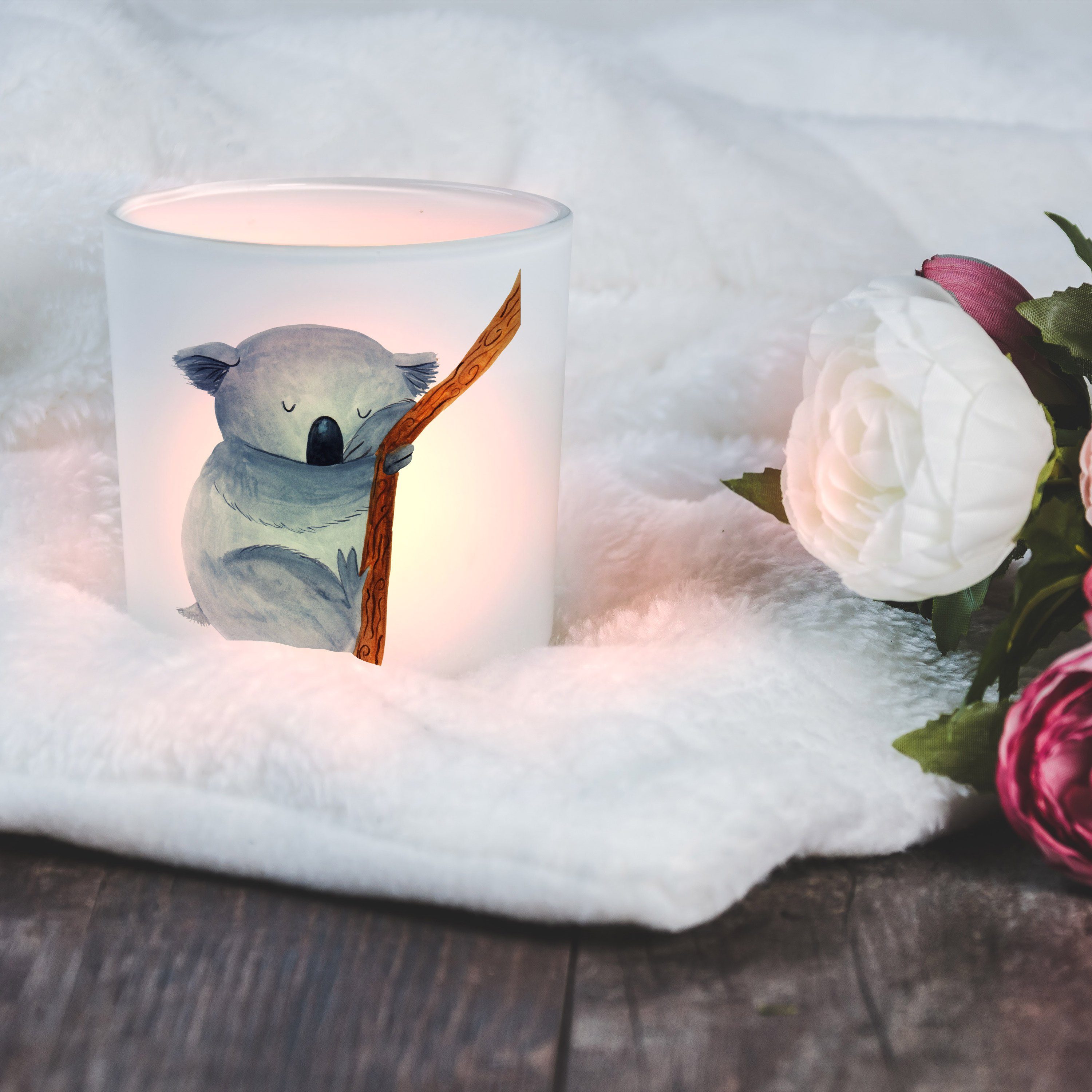Mr. & Mrs. Panda Windlicht Kerzenglas, Geschenk, - Windlicht Transparent Tierm - Kerze, Koalabär St) (1