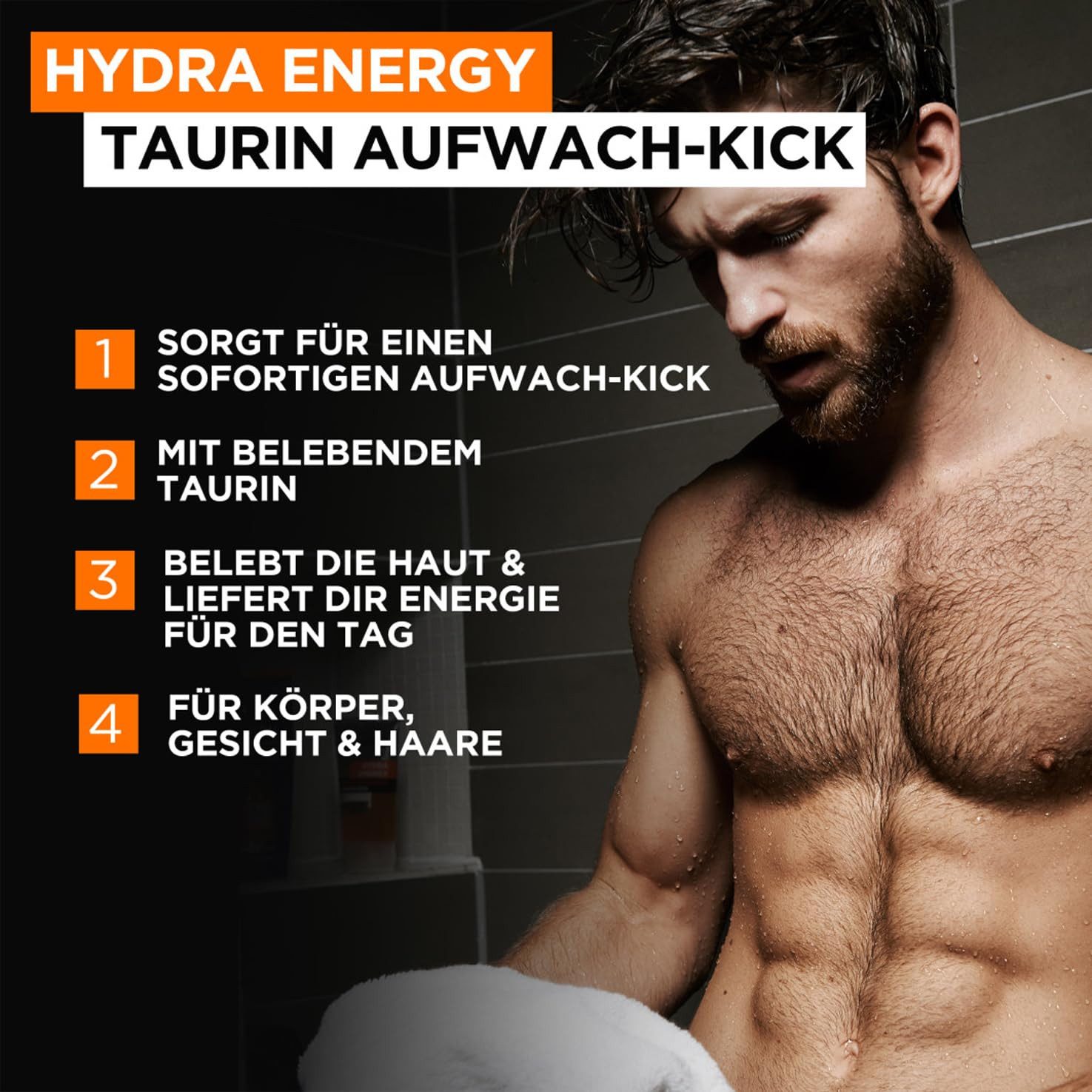 L'ORÉAL PARIS MEN EXPERT Duschgel Hydra Energy Duschgel mit Taurin, 1000 ml, 1-tlg.
