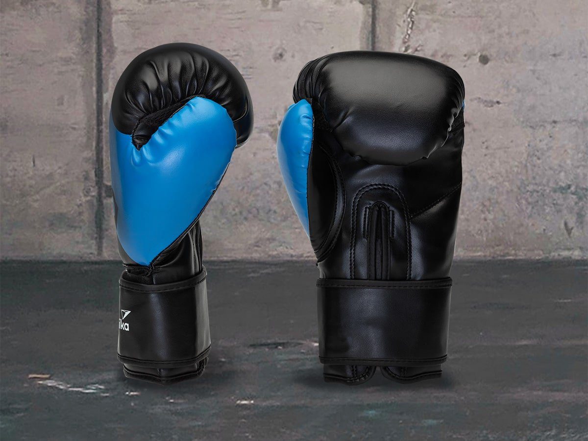 Gloves Boxhandschuhe Skandika und (mit für Frauen Robuste Boxing Blau Männer Tasche),