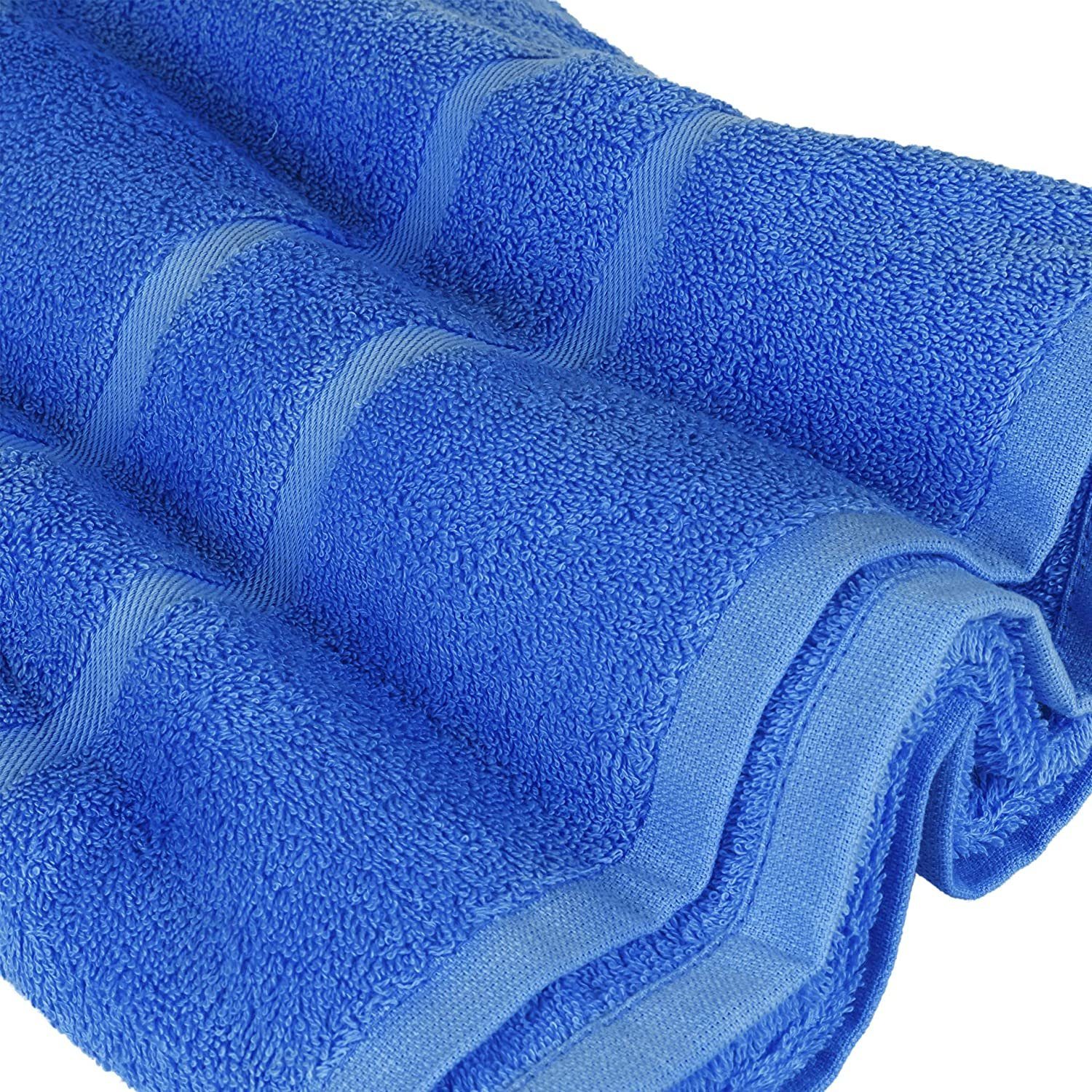 (2 100% Handtuch 500g/m² cm 50x100 Baumwolle Stück), Handtuch Frottee Baumwolle aus Frottee 100% 500GSM 2er StickandShine Set in Premium Blau