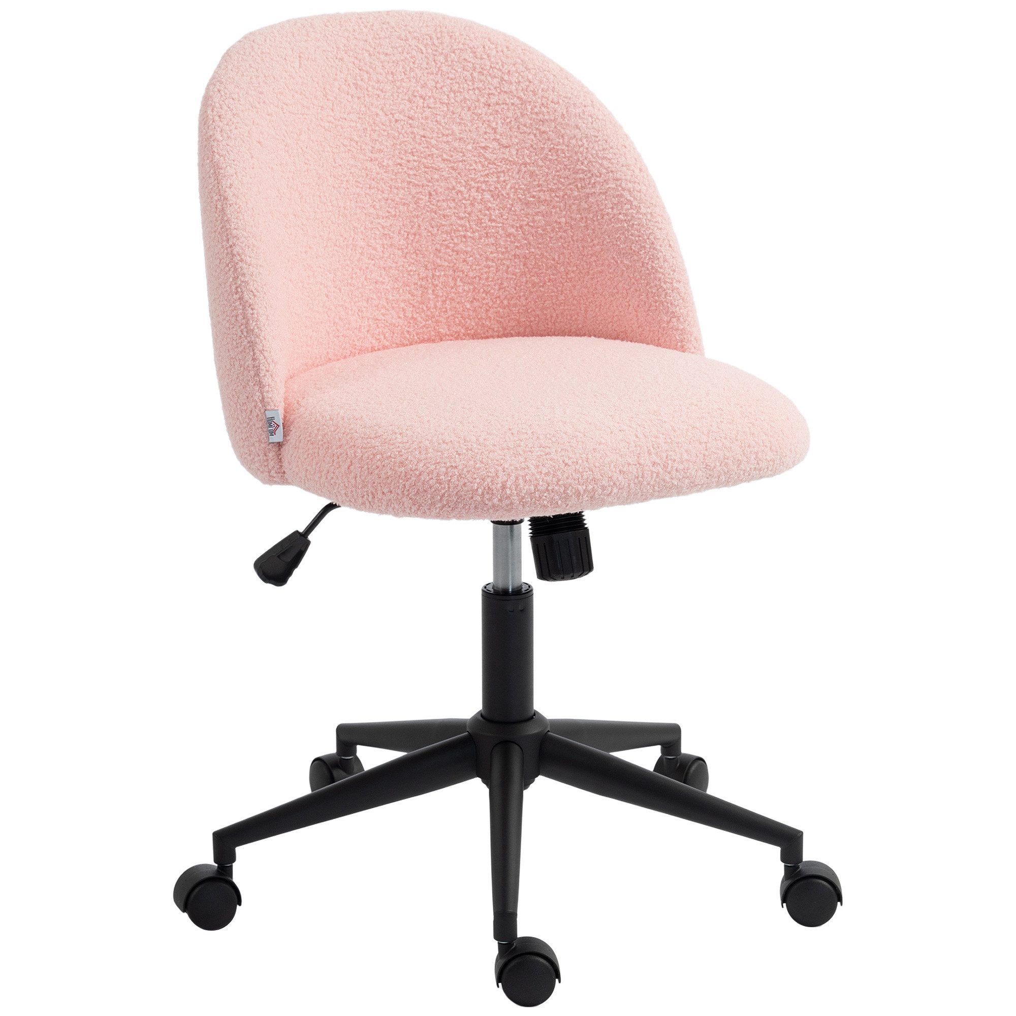HOMCOM Bürostuhl Schminktischstuhl für Schlafzimmer (Set, 1 St), Höhenverstellbar, 360° drehbar, Wippfunktion