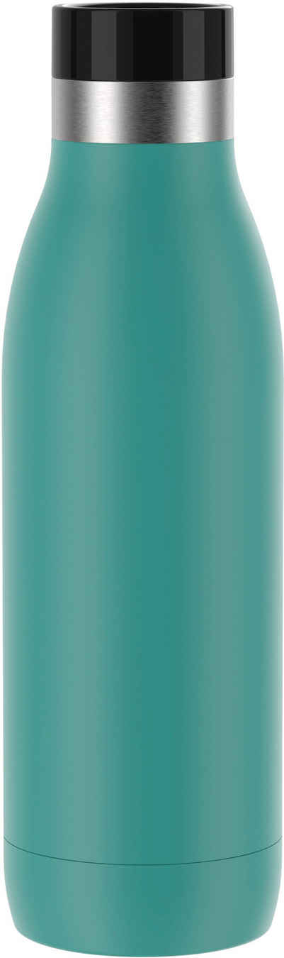 Emsa Trinkflasche »Bludrop Color«, nachhaltig, wiederverwendbar, Flasche aus Edelstahl, Pulverbeschichtung, Quick-Press Verschluss, ergonomischer 360° Trinkgenuss, 12h warm 24h kühl, spülmaschinenfest, auslaufsicher
