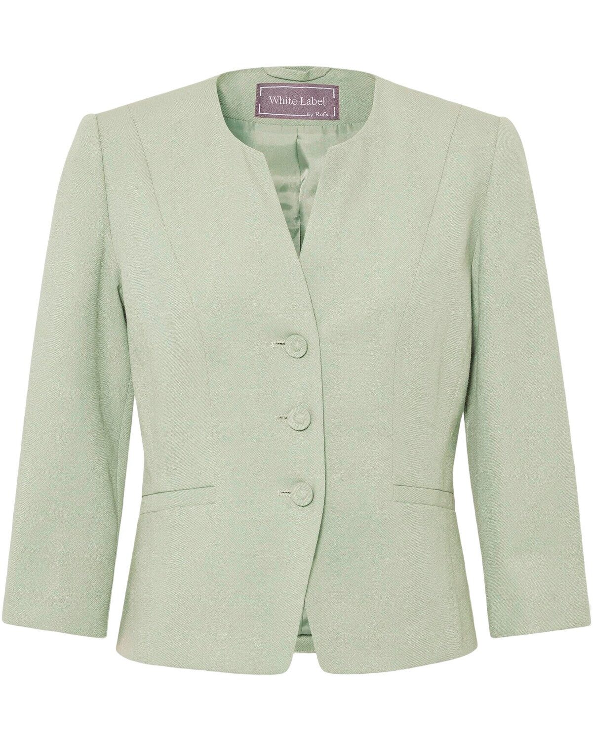 White Label Jackenblazer Kurze Leinenjacke