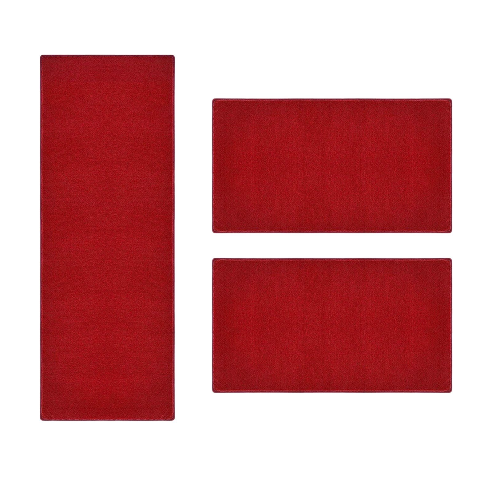 Karat Hochflor-Bettumrandung Fallon, Bettvorleger, Läufer-Set ideal fürs Schlafzimmer, Höhe 8.5 mm, (3-tlg), Velours