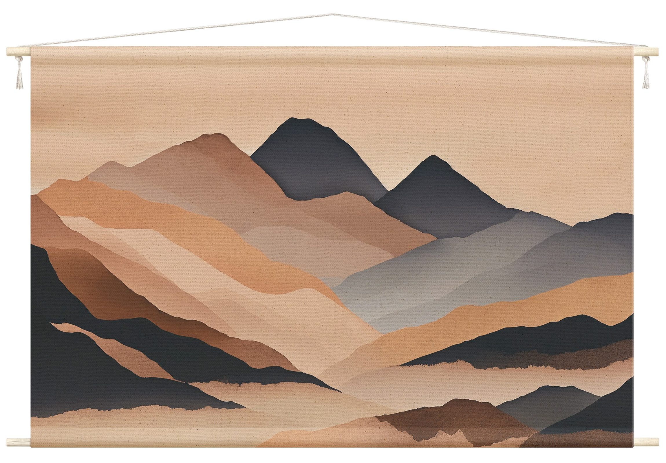 Wandteppich modern Natur beige