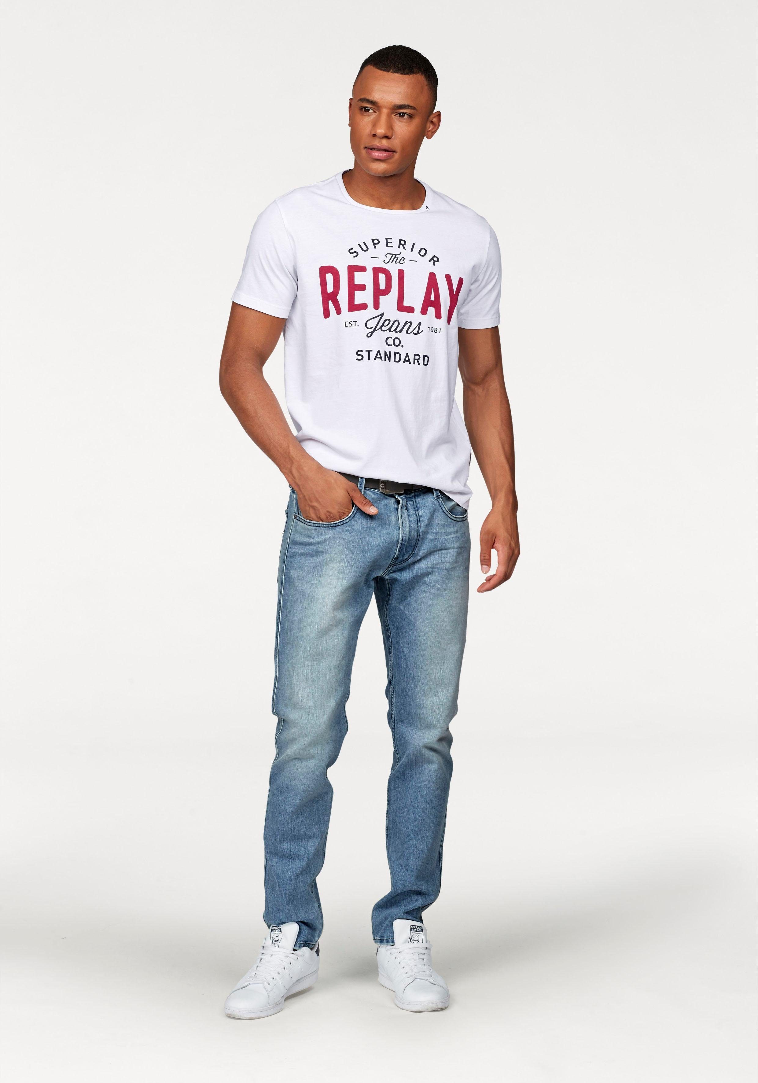 Replay T-Shirt mit Markendruck weiß