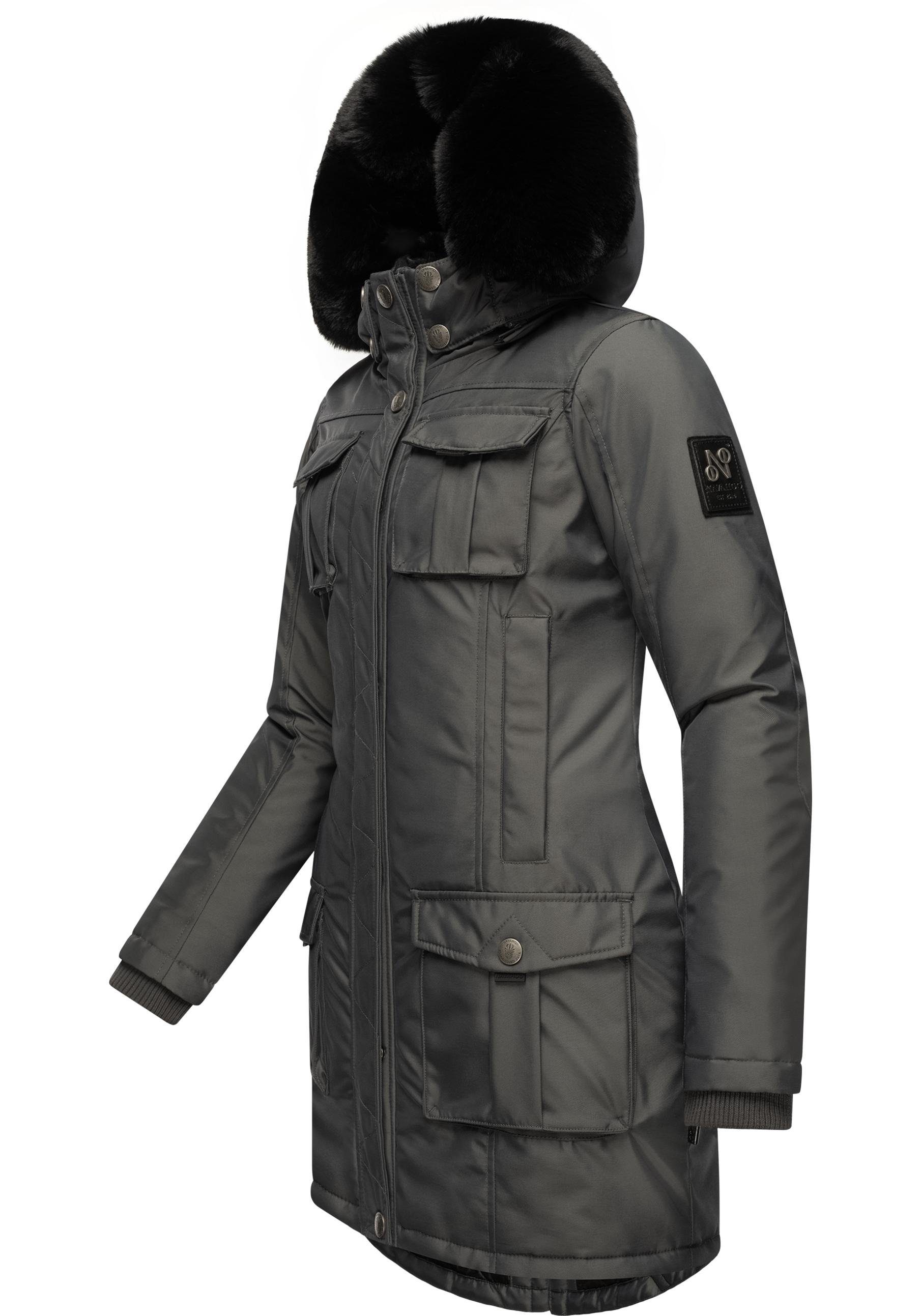 Navahoo Wintermantel Tiniis Parka mit abnehmbarer Kapuze und extra Einkaufstasche