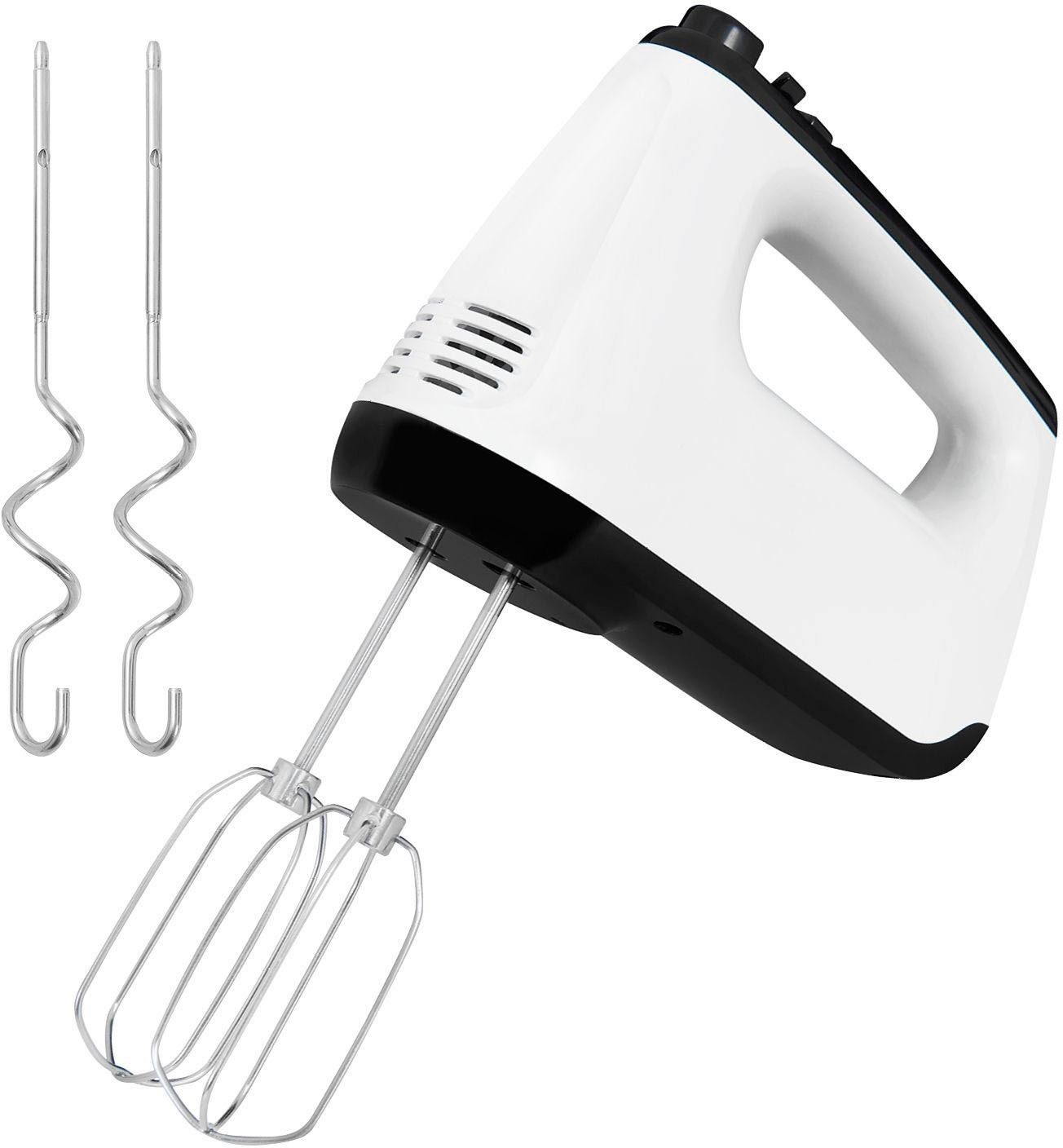 exquisit Handmixer MH 3003 we, 400 W, Turbofunktion - zum kraftvollen  Schlagen von Sahne und Kuchenguss