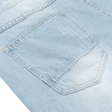 Allthemen Jeansshorts Herr Destroyed Jeans für Sommer