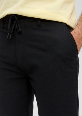 s.Oliver BLACK LABEL Bermudas Seersucker-Shorts im Relaxed Fit Durchzugkordel