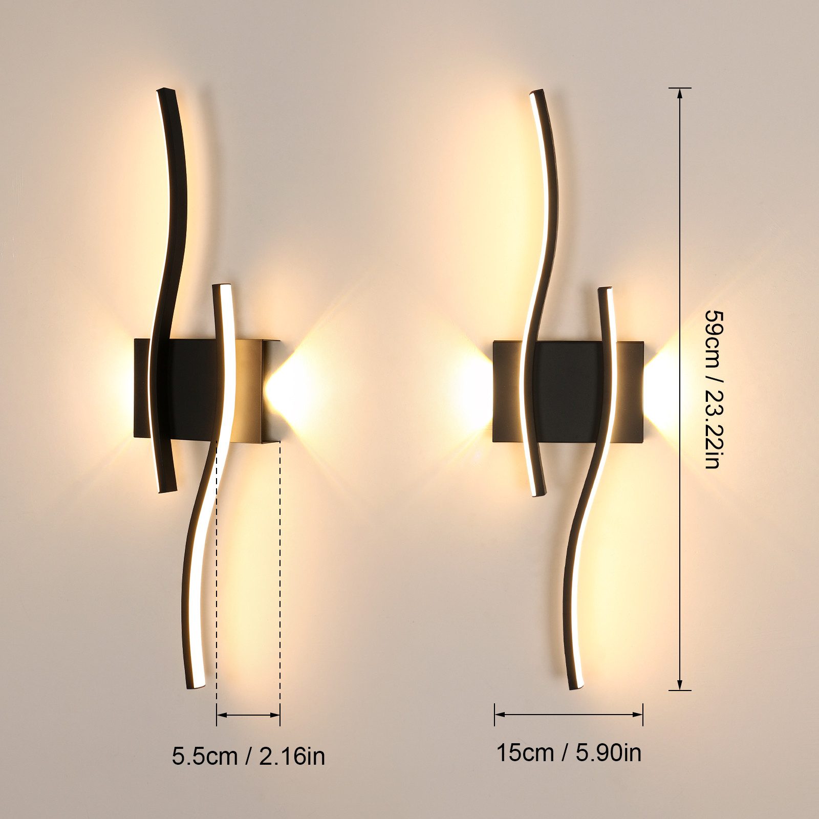 Goeco Wandleuchte LED Aluminium Lampe, kreative günstig online kaufen