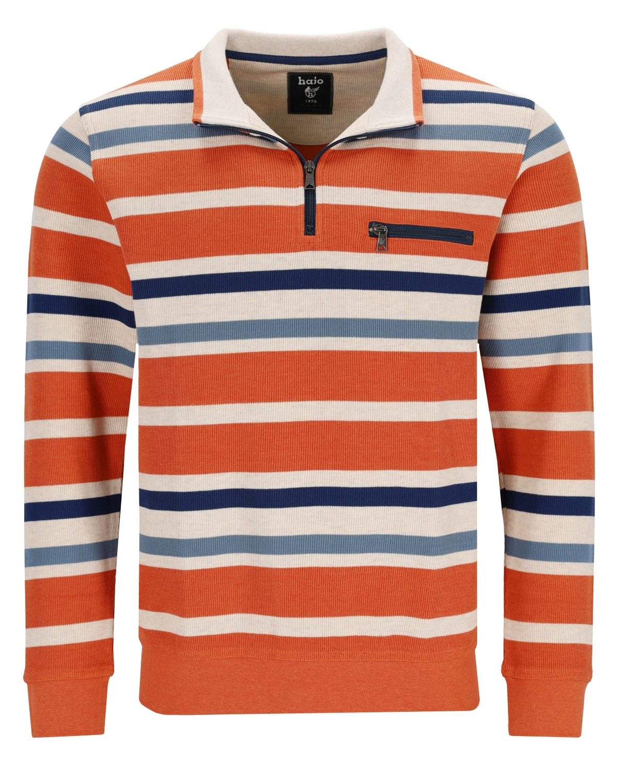 Hajo Sweatshirt Sweatshirt in Multicolorstreifen - stay fresh-Qualität