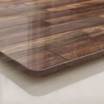 DEQORI Schneidebrett 'Blick auf Holzboden', Glas, Platte Frühstücksbrett Schneideplatte