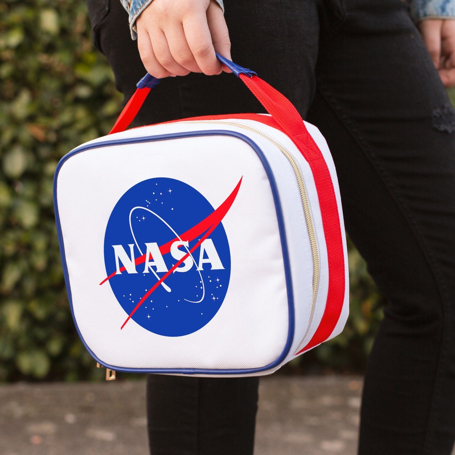 mit weiß Lunchtasche - Reißverschluss NASA NASA Brottasche