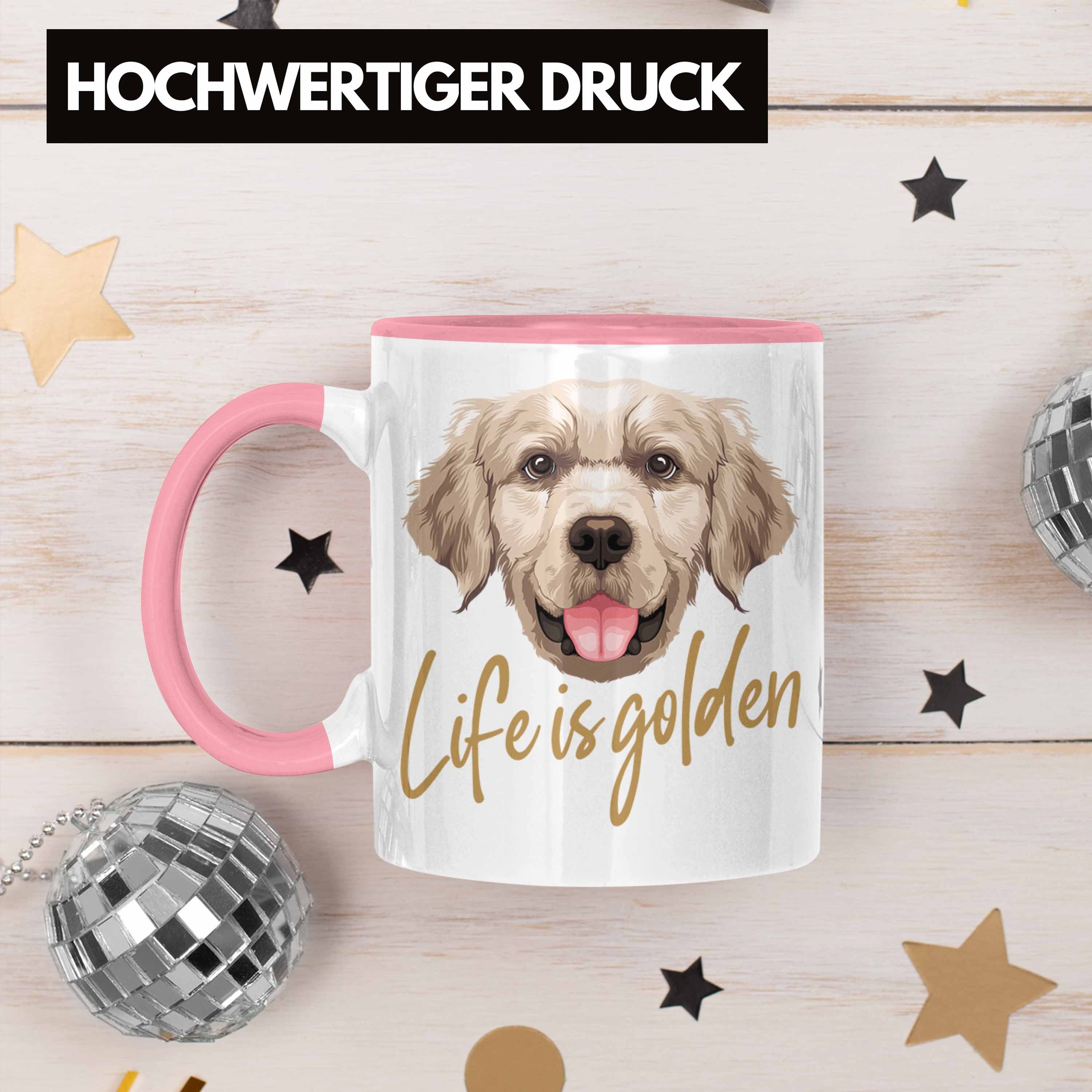 Hundebesitzer Golden Geschenk Tasse Retriever Tasse Rosa Besitzer Life Trendation Golden Is
