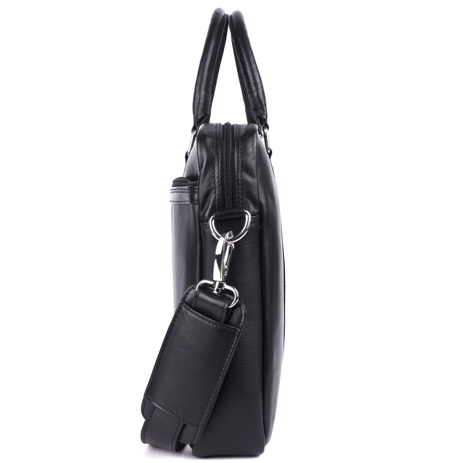 Benthill Aktentasche Echt Leder Laptoptasche Büro Tasche Umhängetasche Schultertasche, Schultergurt / Umhängegurt Reißverschlussfach – Bild 5 von 5