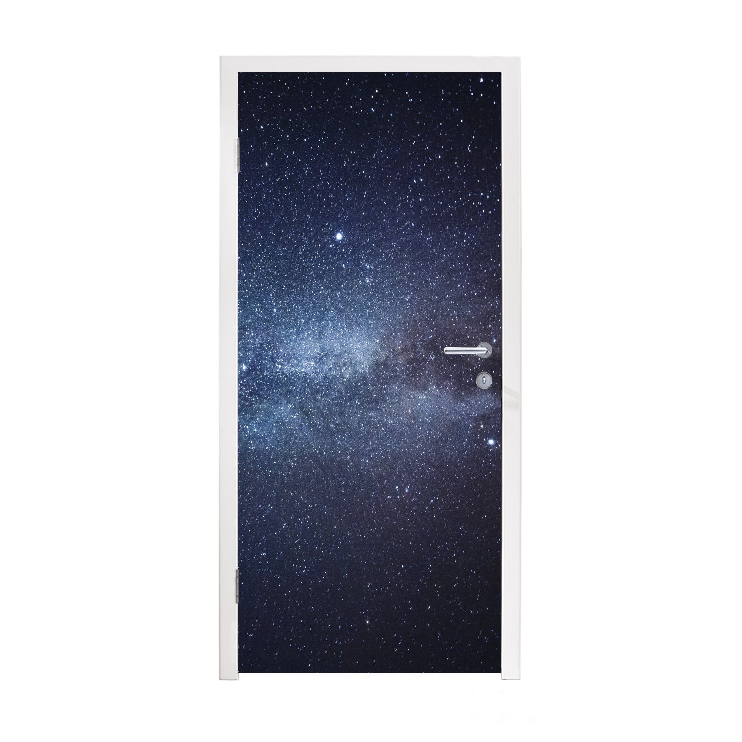 75x205 Türaufkleber, Matt, St), Milchstraße Fototapete MuchoWow Sonnensystem, cm im bedruckt, für Die (1 Tür, Türtapete