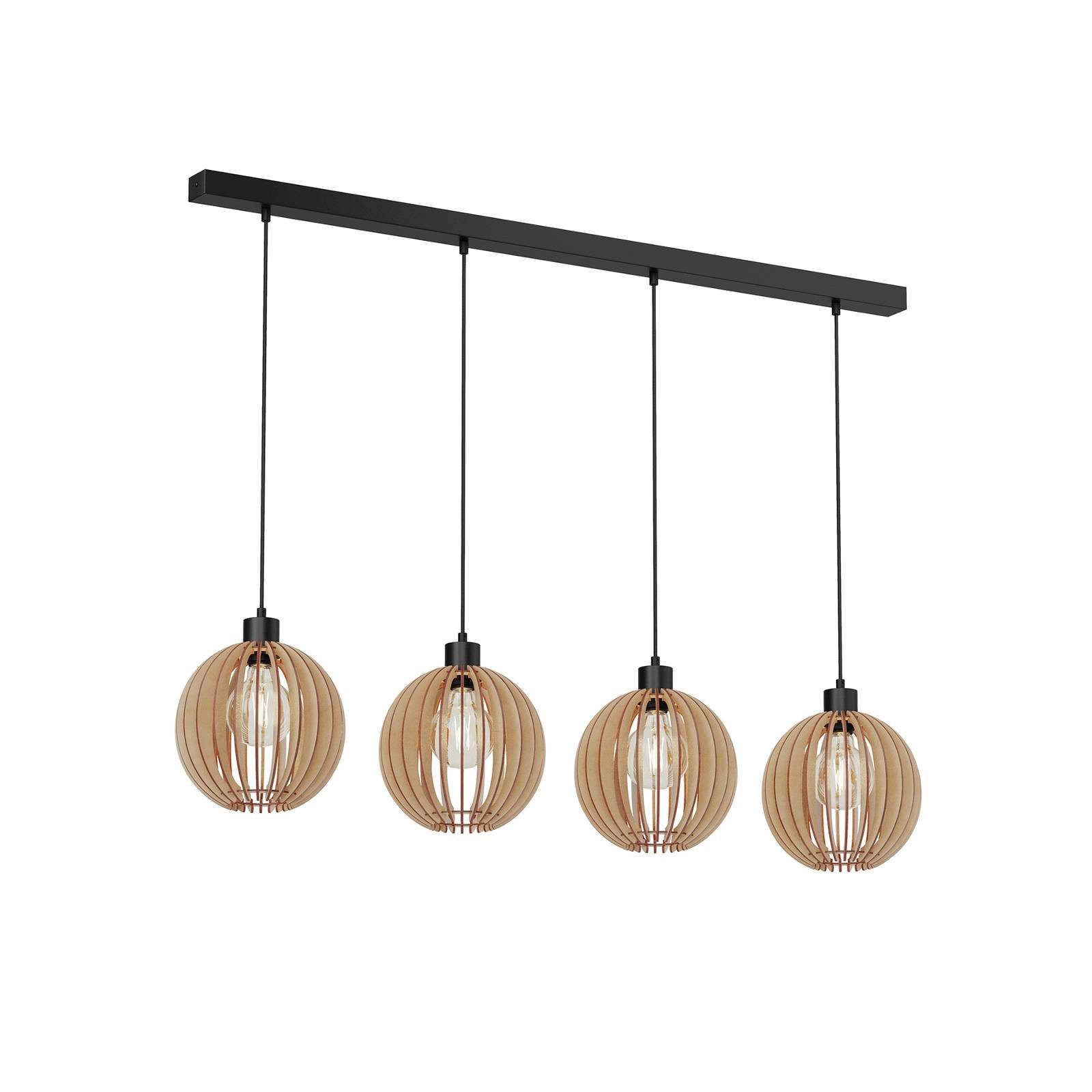 Envostar Hängeleuchte Clay, Holz IP20, 4 x 15 W LED