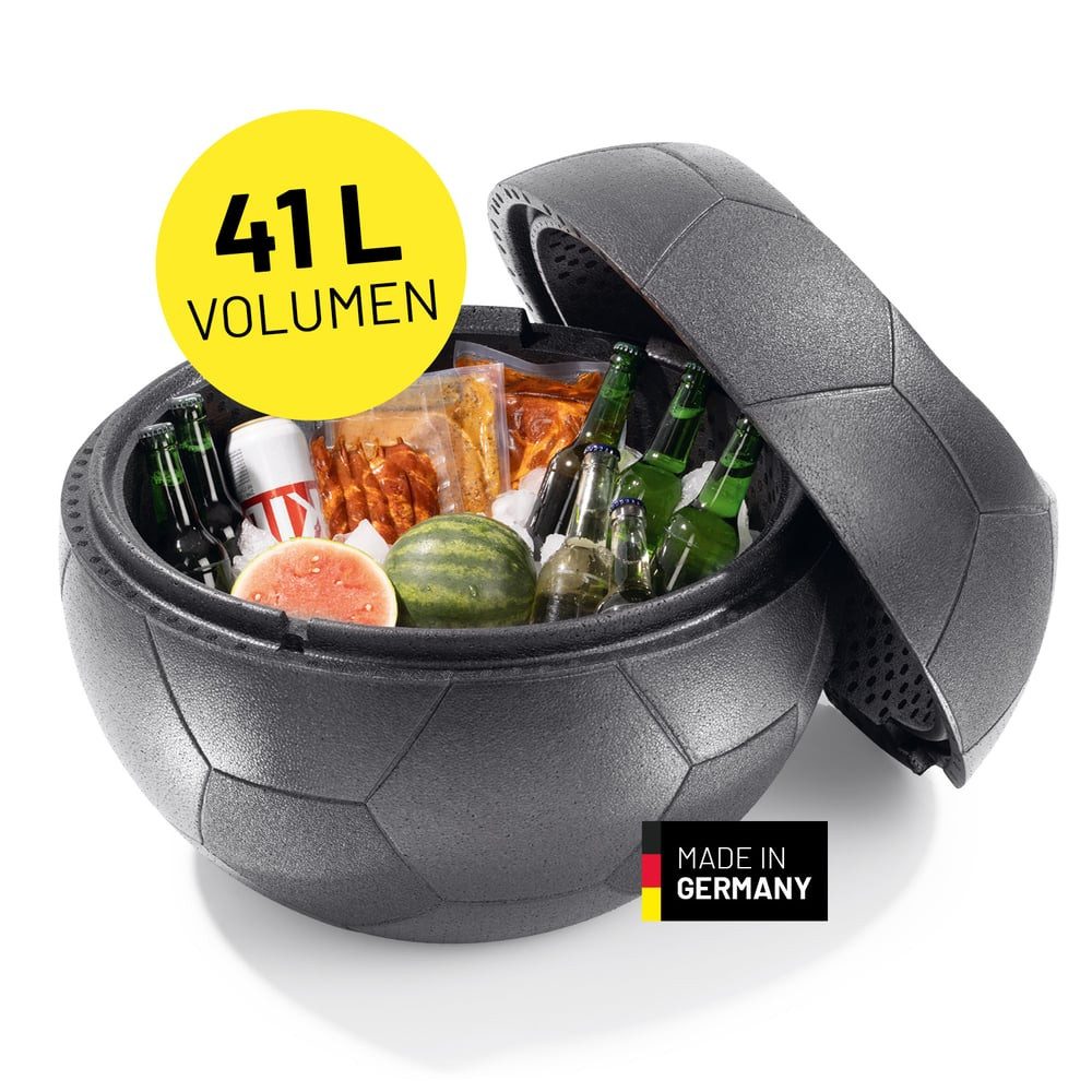 Lumaland Kühlbox EM 2024 Fußball-Sitz-Kühlbox 41 L, für mehr als 1 Bierkasteninhalt, Indoor & Outdoor