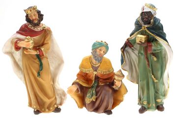 ELLUG Krippenfigur Krippenfiguren Set 11teilig, Höhe bis zu 19cm Laterne mit Licht, Weihnachtskrippe Figuren Krippenzubehör Weihnachtsdeko, aus Polyresin (11 St)