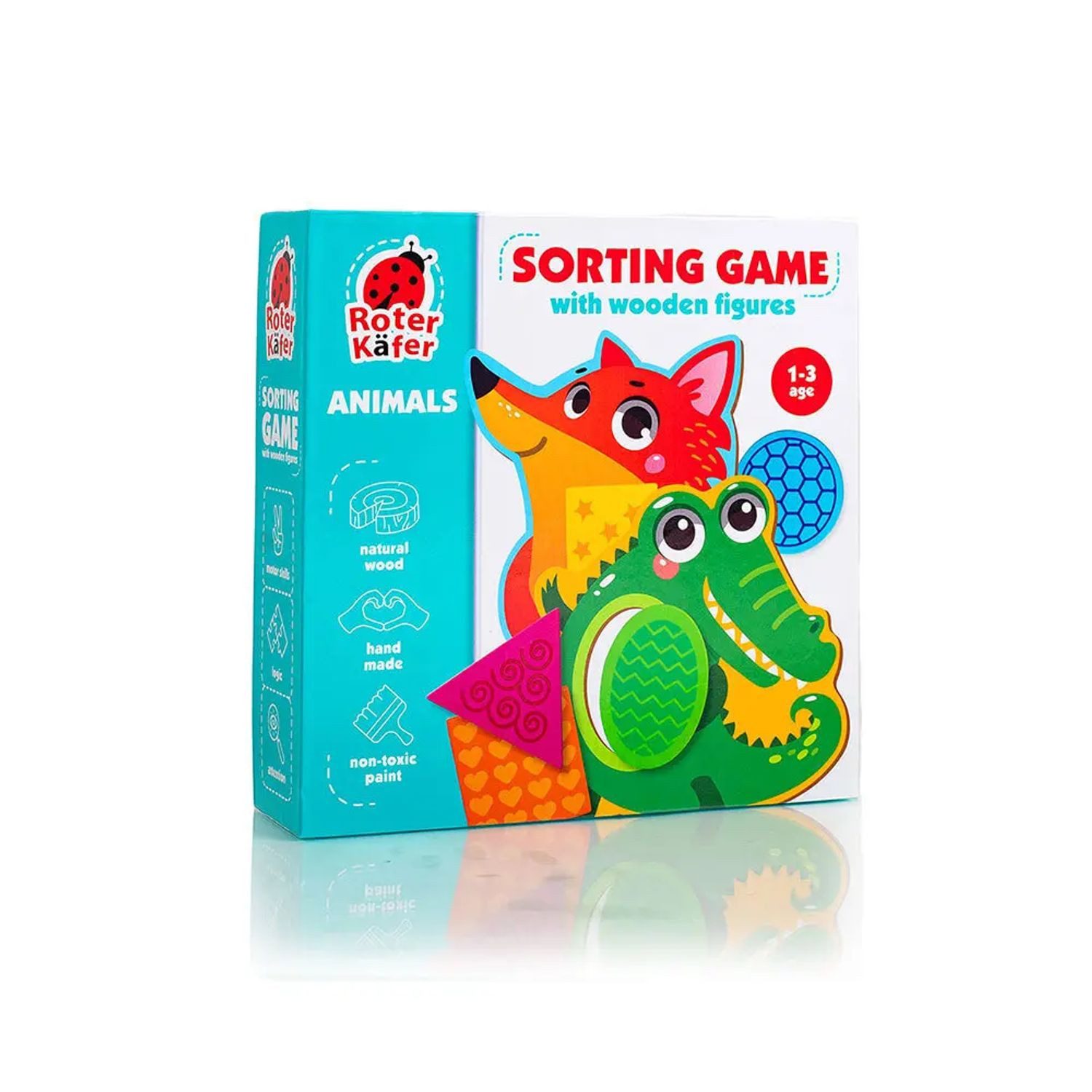Käfer Spiel Lernspiel Sortierspiel mit Holzfiguren. Tiere RW4204