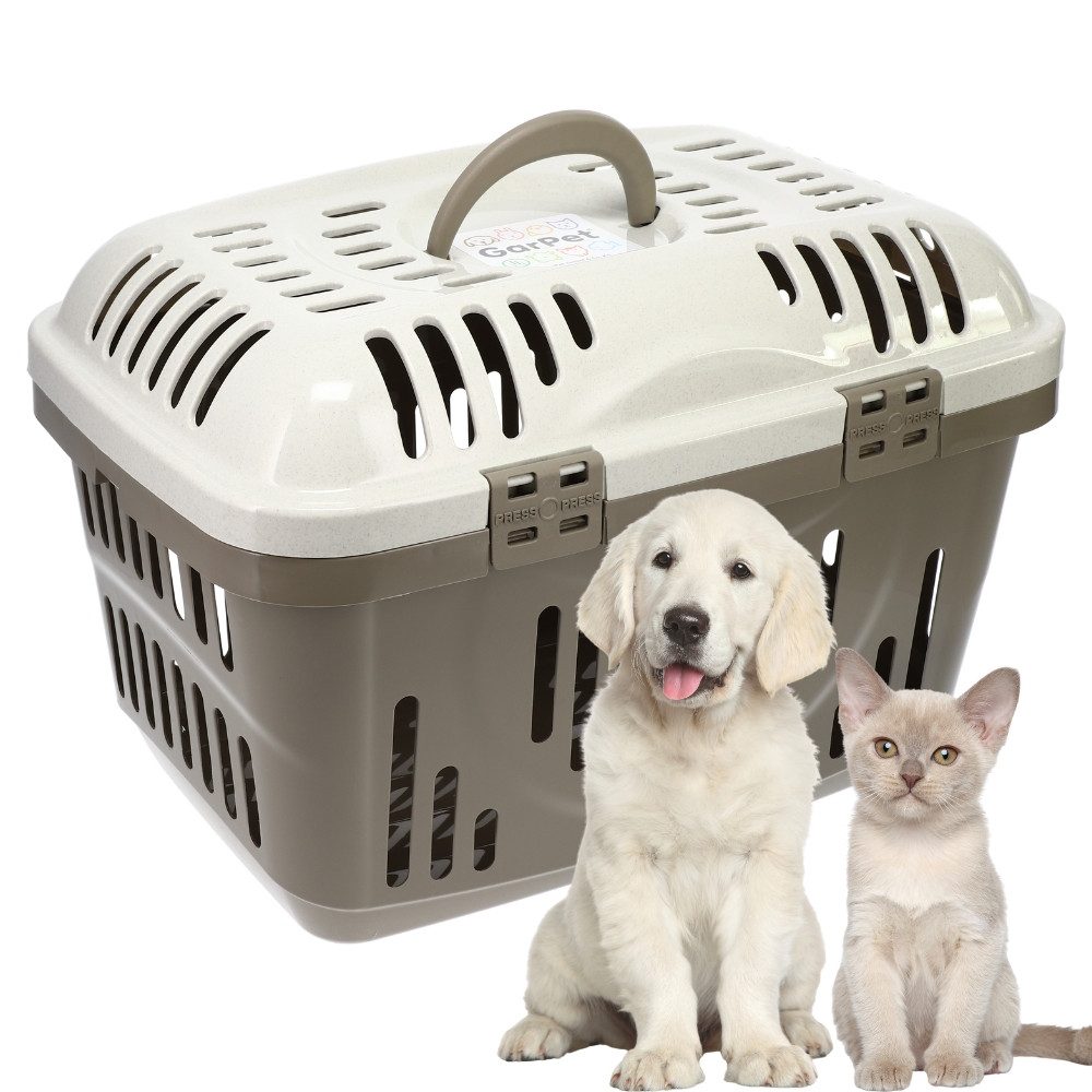 GarPet Tiertransportbox Transportbox Katze Hundetransportbox Oben Öffnen Katzentransportbox